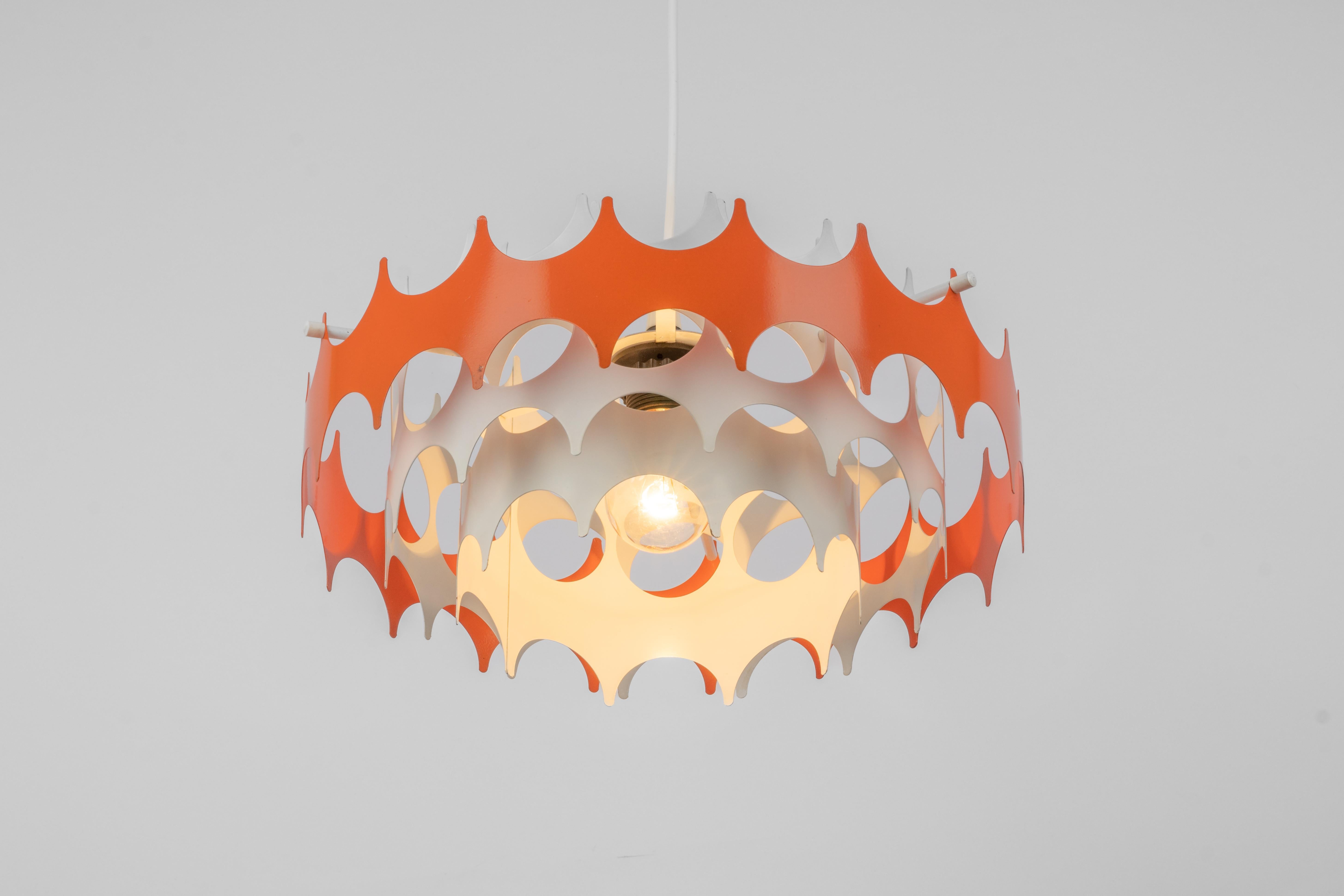 Sputnik Metal Pendant Light by Doria, Germany, 1960s For Sale 2