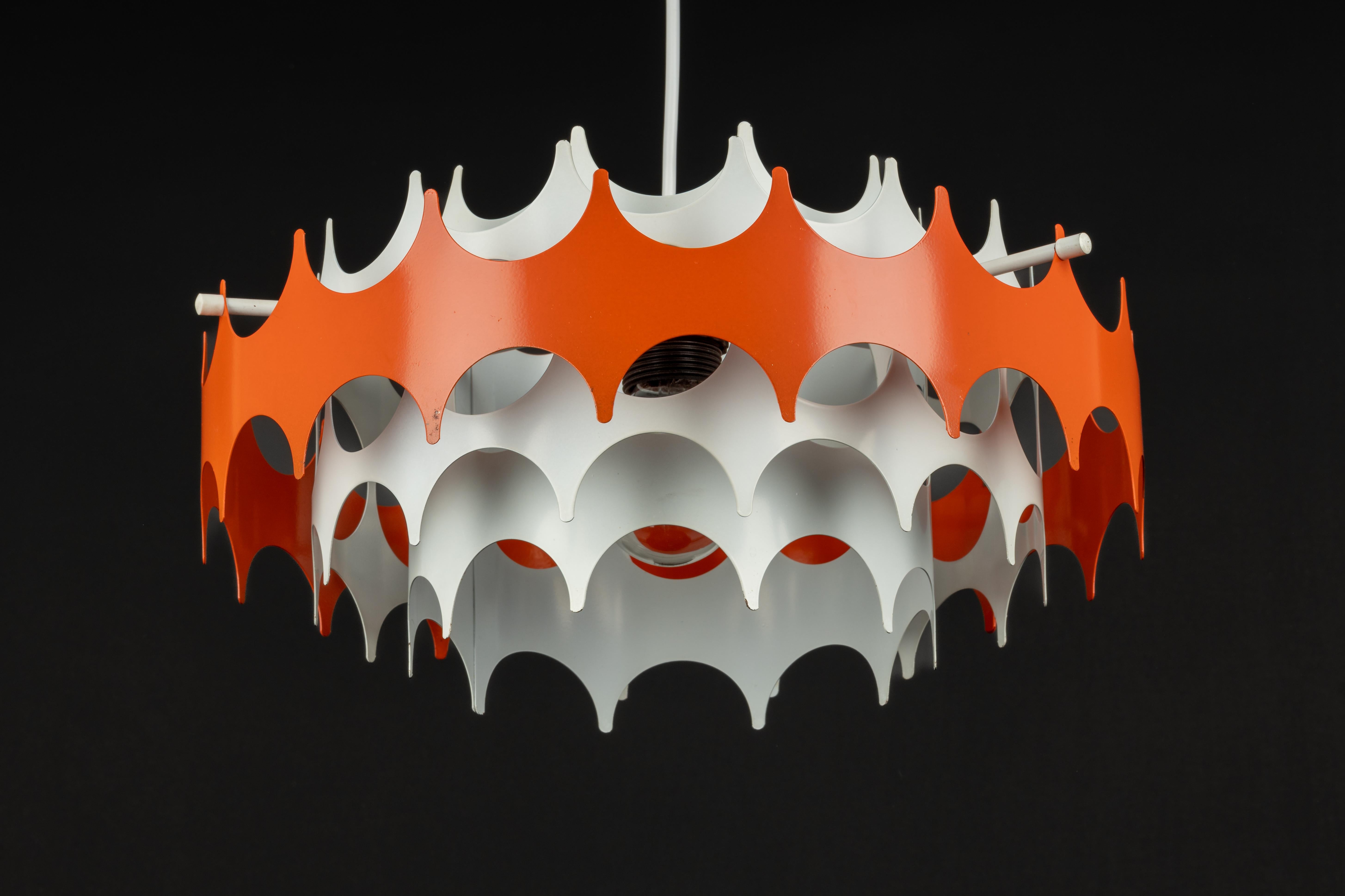 Sputnik Metal Pendant Light by Doria, Germany, 1960s For Sale 4