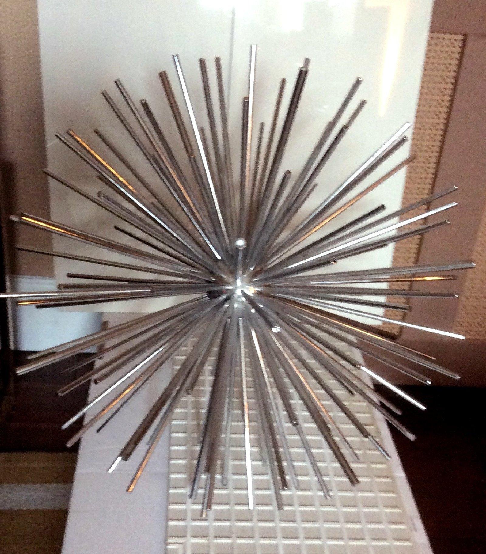 Hand-Crafted Sputnik Metal Sculpture by Curtis Jere