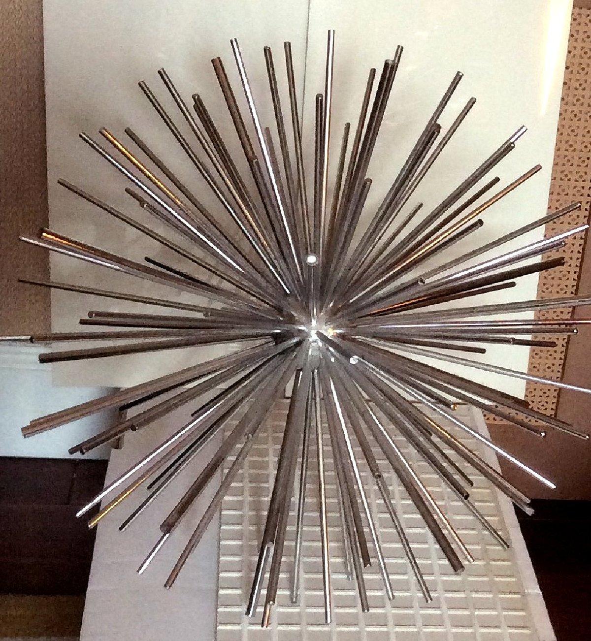 Sputnik Metal Sculpture by Curtis Jere 1