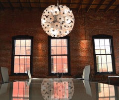 Sputnik Midcentury Pink Murano Glass Italian Chandelier, Vistosi Style, 1970