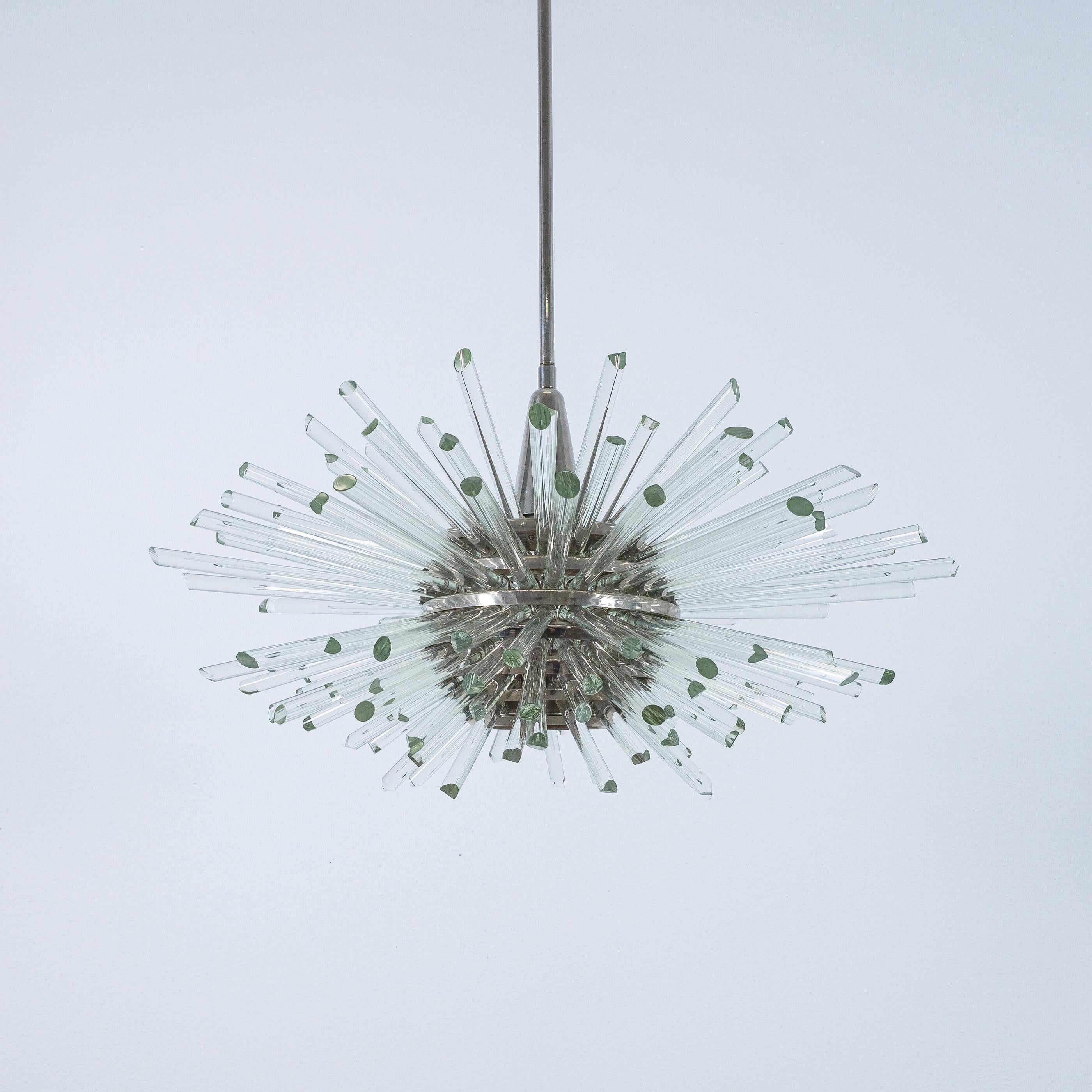 Autrichien Lustres à tige de verre Sputnik par Bakalowits Sohn, 1960 en vente