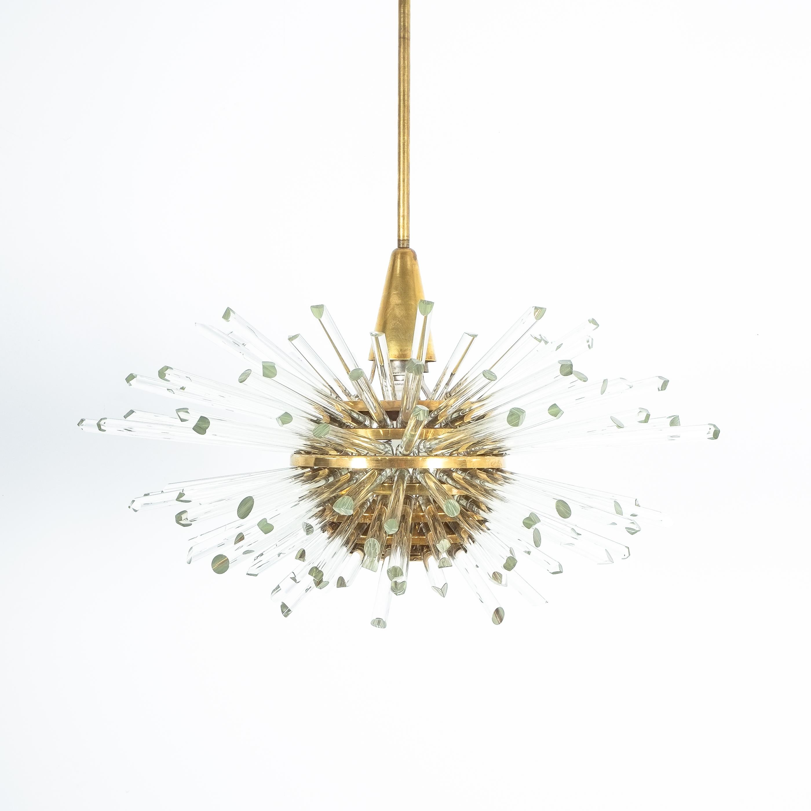 Sputnik Miracle Glass Rod Chandelier by Bakalowits Sohne, 1960 3