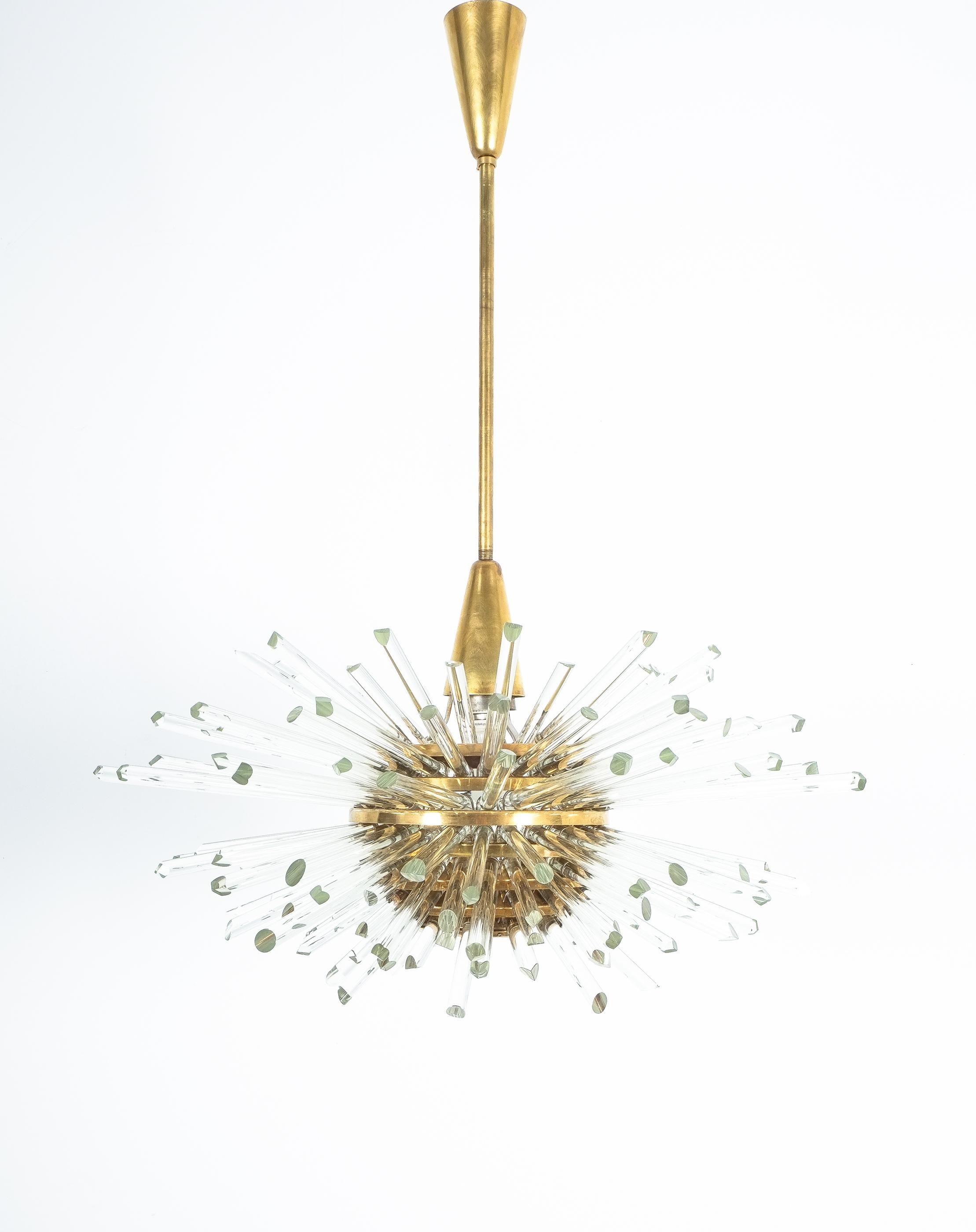 Sputnik Miracle Glass Rod Chandelier by Bakalowits Sohne, 1960 4