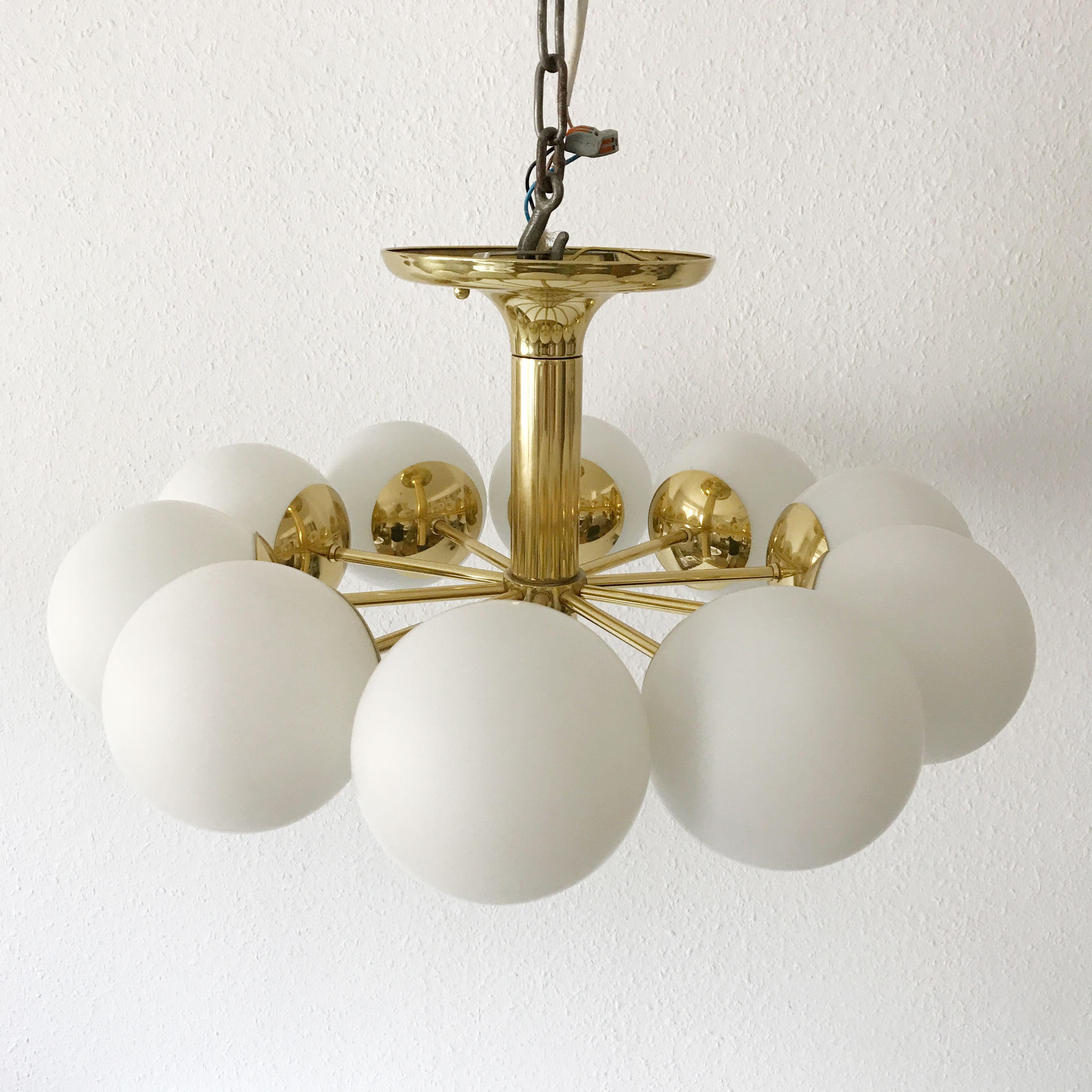 Polished Sputnik Multi-Globe Chandelier or Ceiling Lamp by Kaiser Leuchten, Germany 1970s