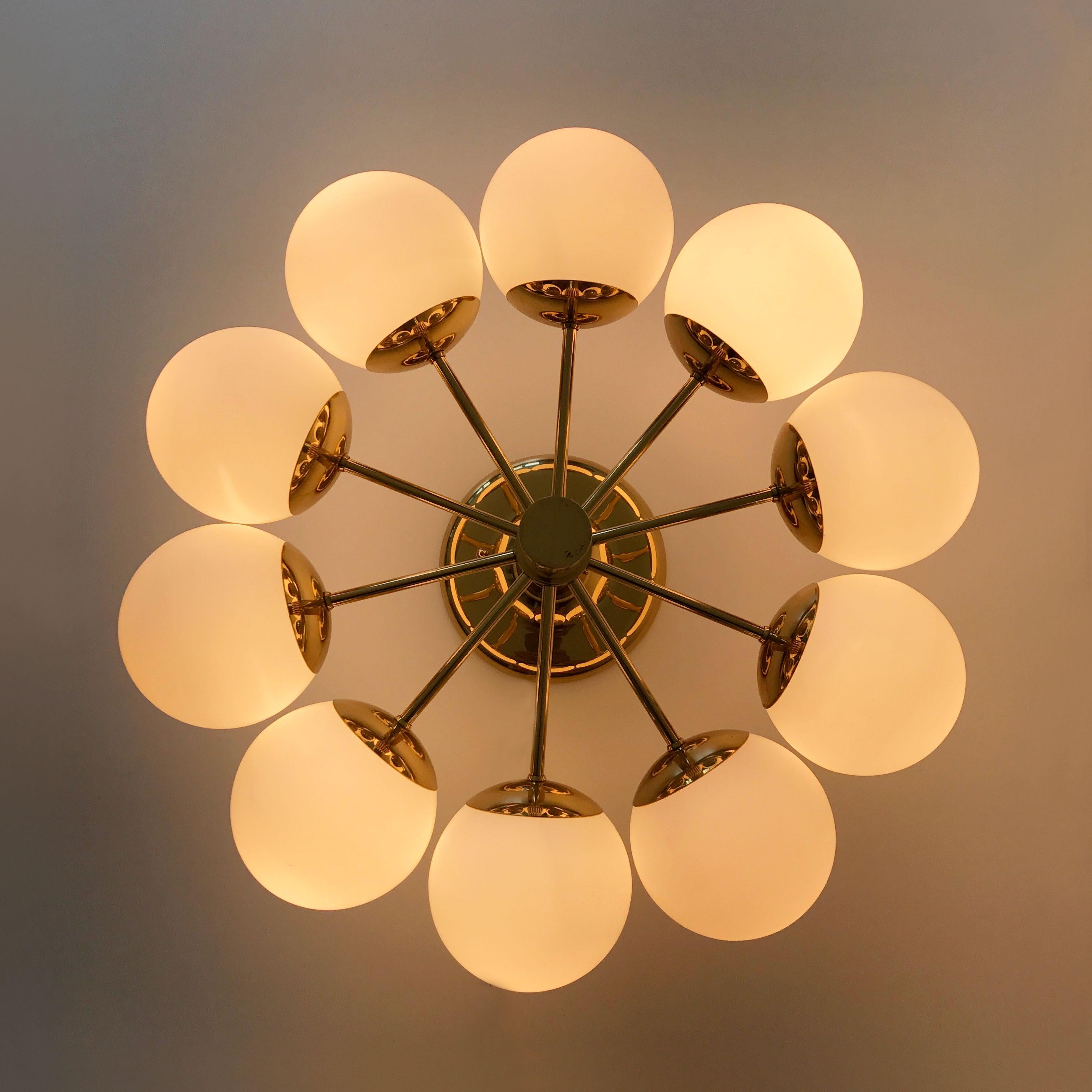Sputnik Multi-Globe Chandelier or Ceiling Lamp by Kaiser Leuchten, Germany 1970s 1