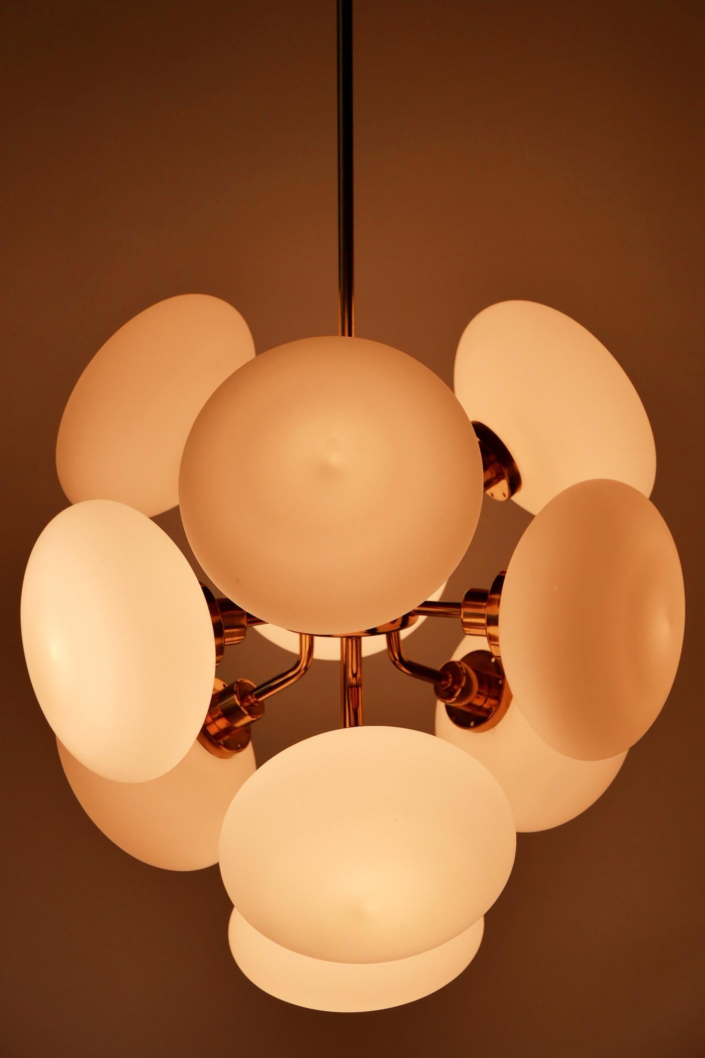 Sputnik Multi-Globe Chandelier or Pendant Lamp by Kaiser Leuchten, Germany 1970s 1