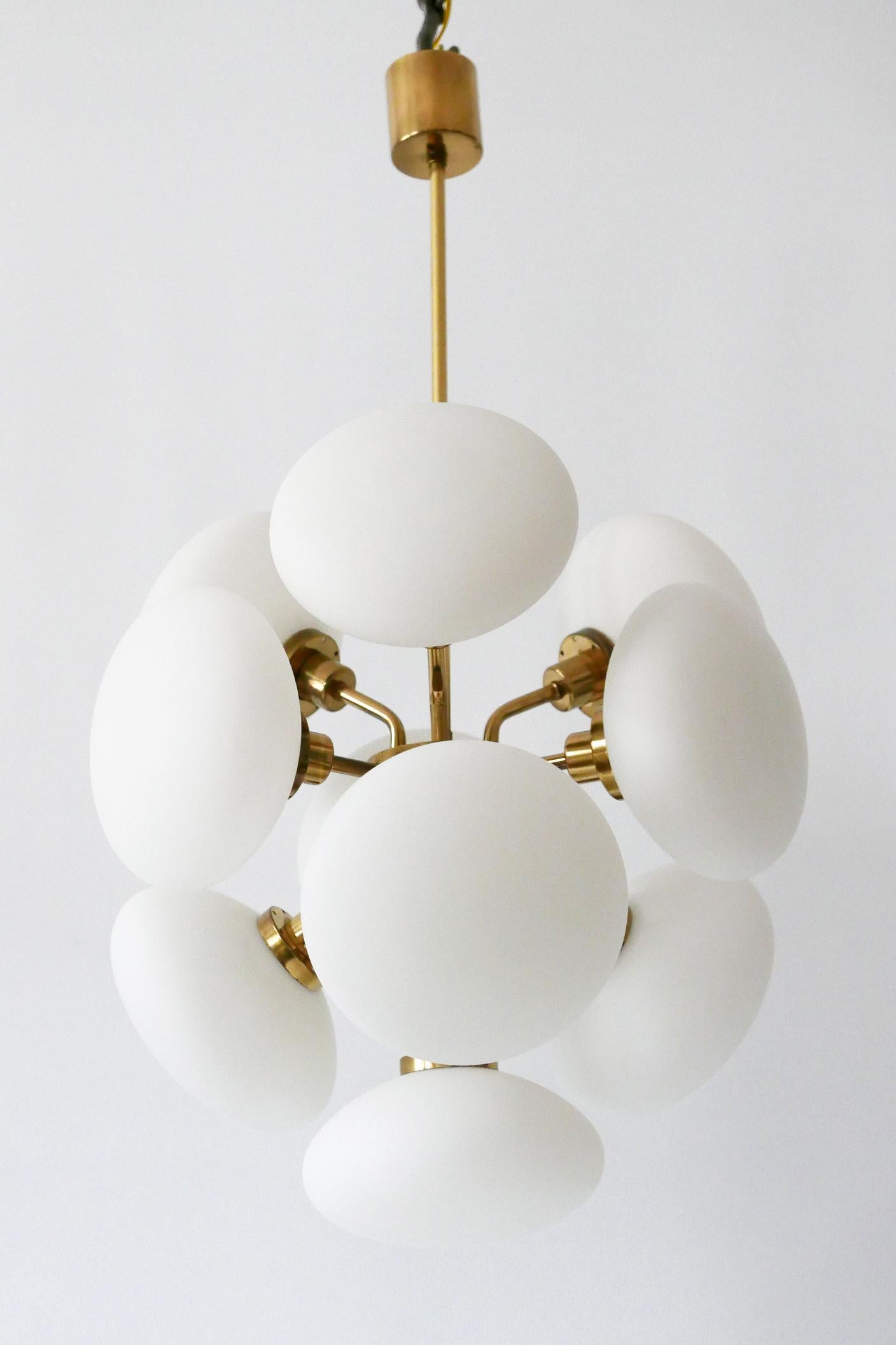 Sputnik Multi-Globe Chandelier or Pendant Lamp by Kaiser Leuchten, Germany 1970s 3