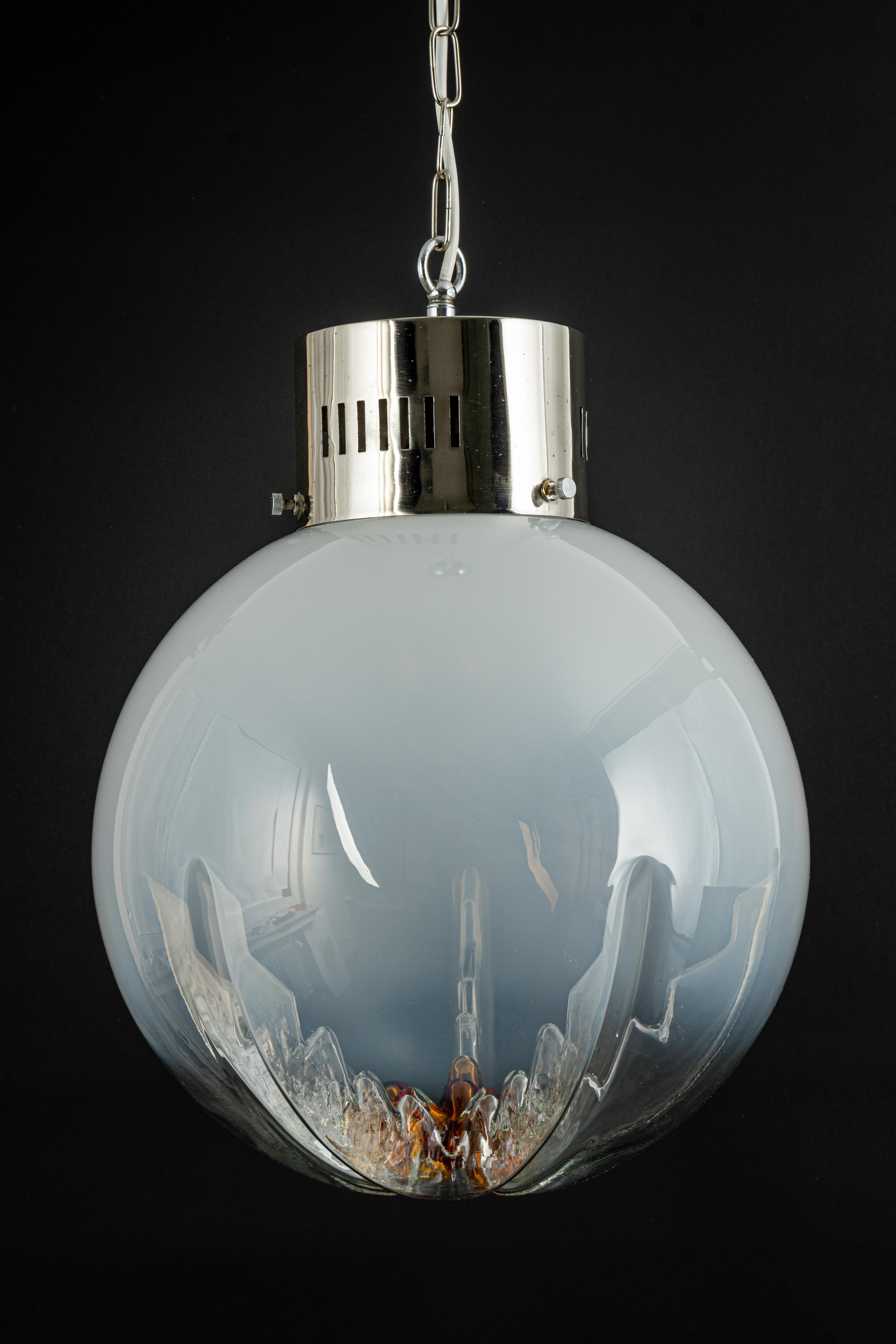 Sputnik Murano Big Ball Pendant Light, VeArt, Italy, 1970s For Sale 3