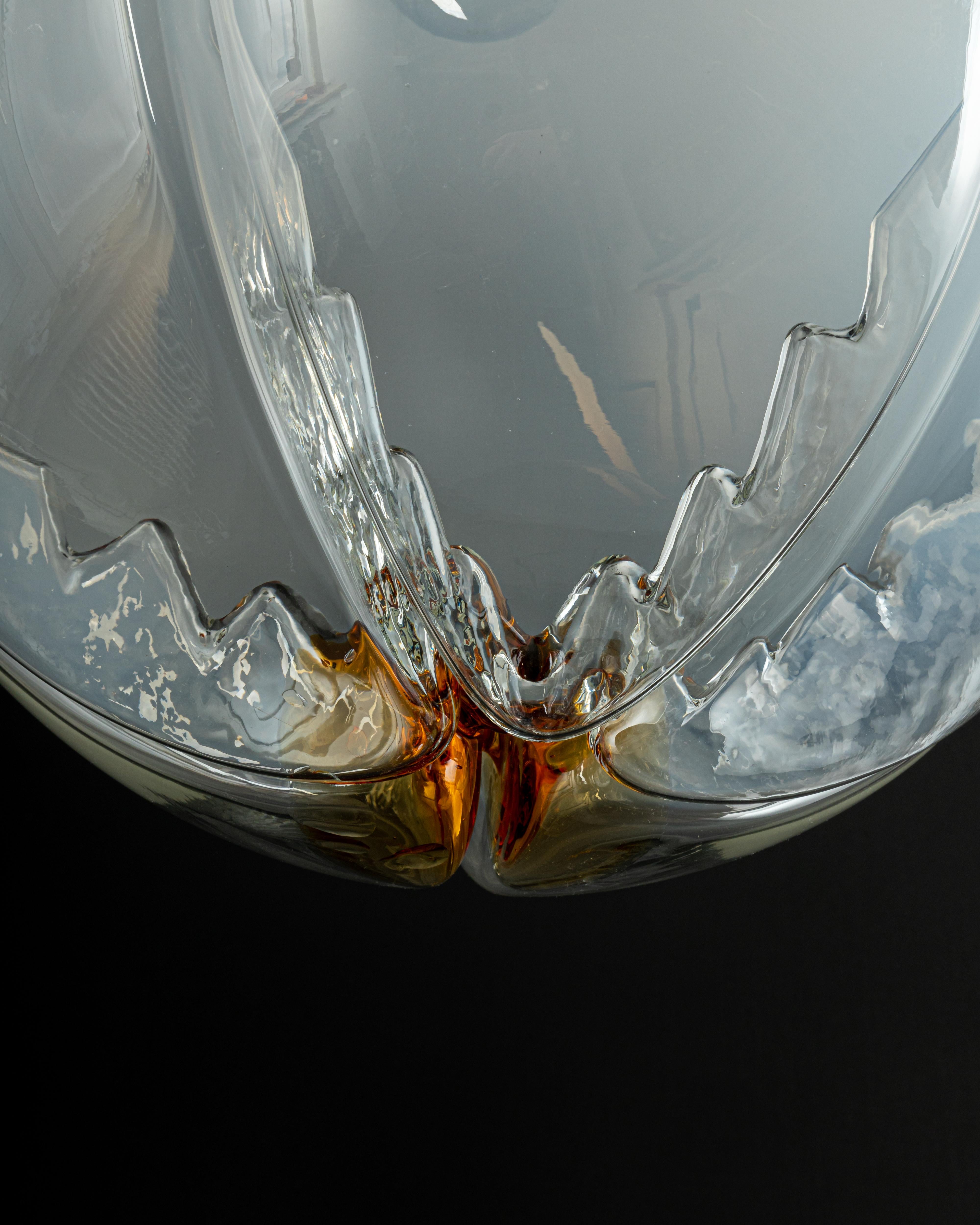 Sputnik Murano Big Ball Pendant Light, VeArt, Italy, 1970s For Sale 4