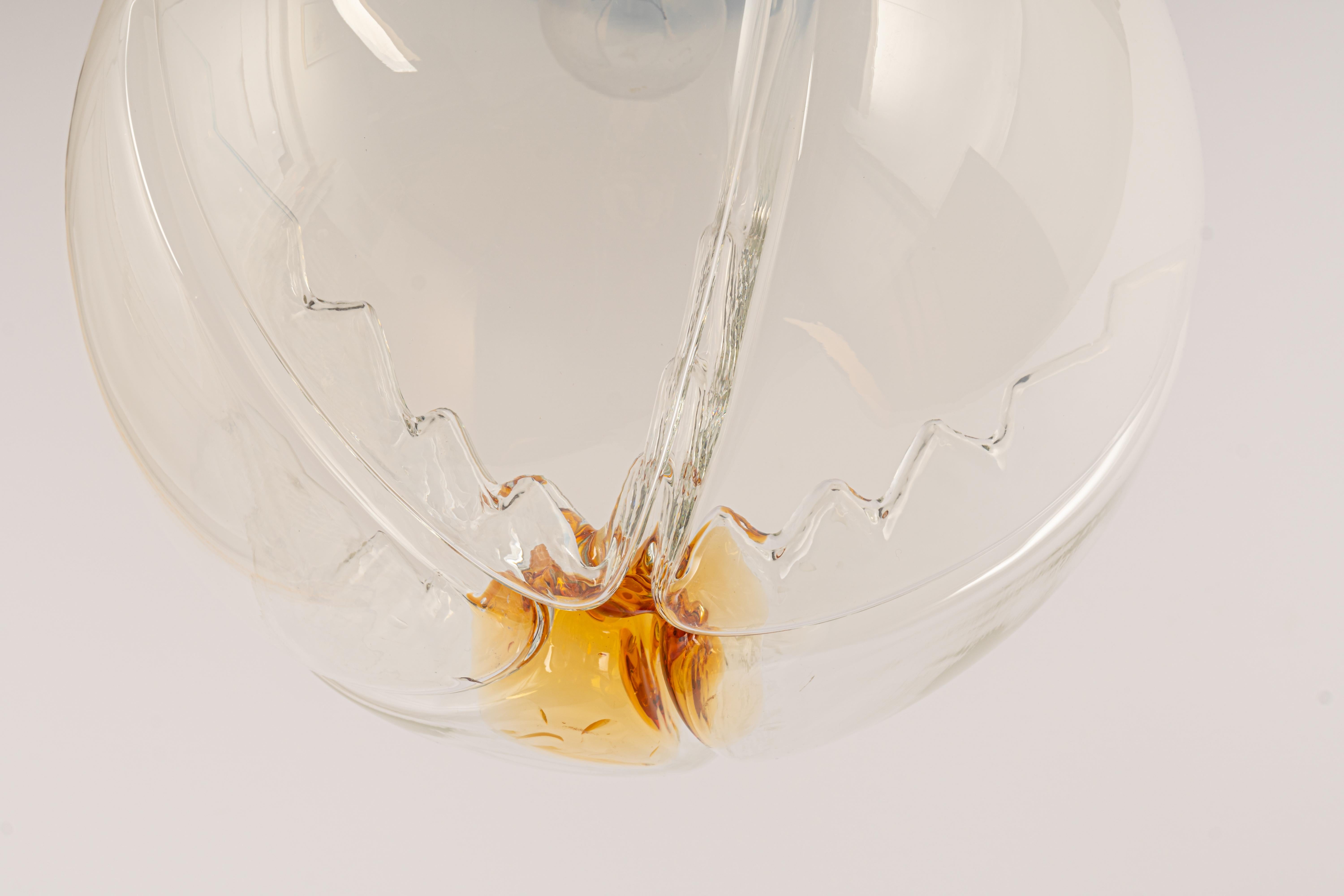 Mid-Century Modern Sputnik Murano Big Ball Pendant Light, VeArt, Italy, 1970s For Sale