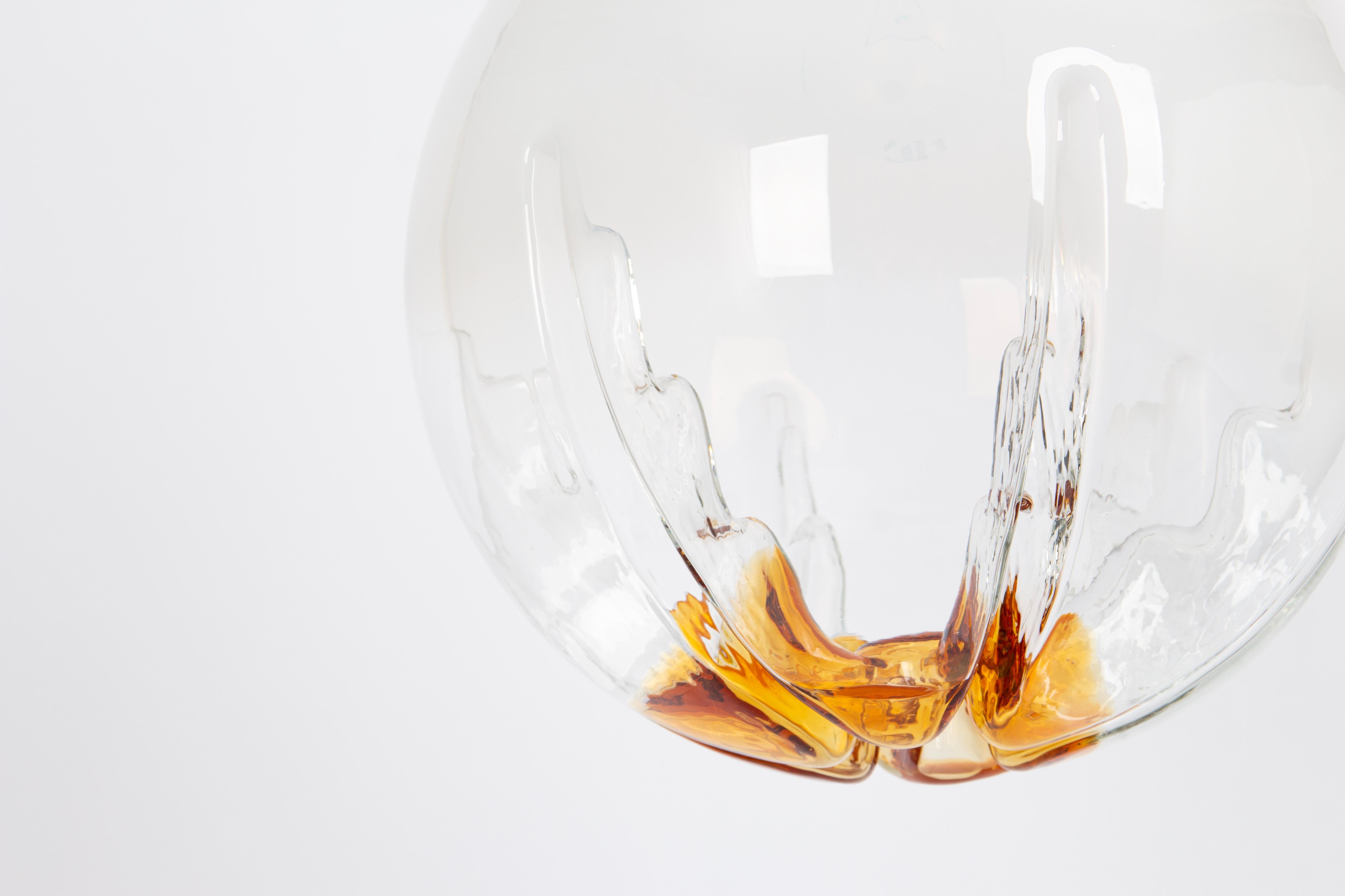 Late 20th Century Sputnik Murano Big Ball Pendant Light, VeArt, Italy, 1970s For Sale
