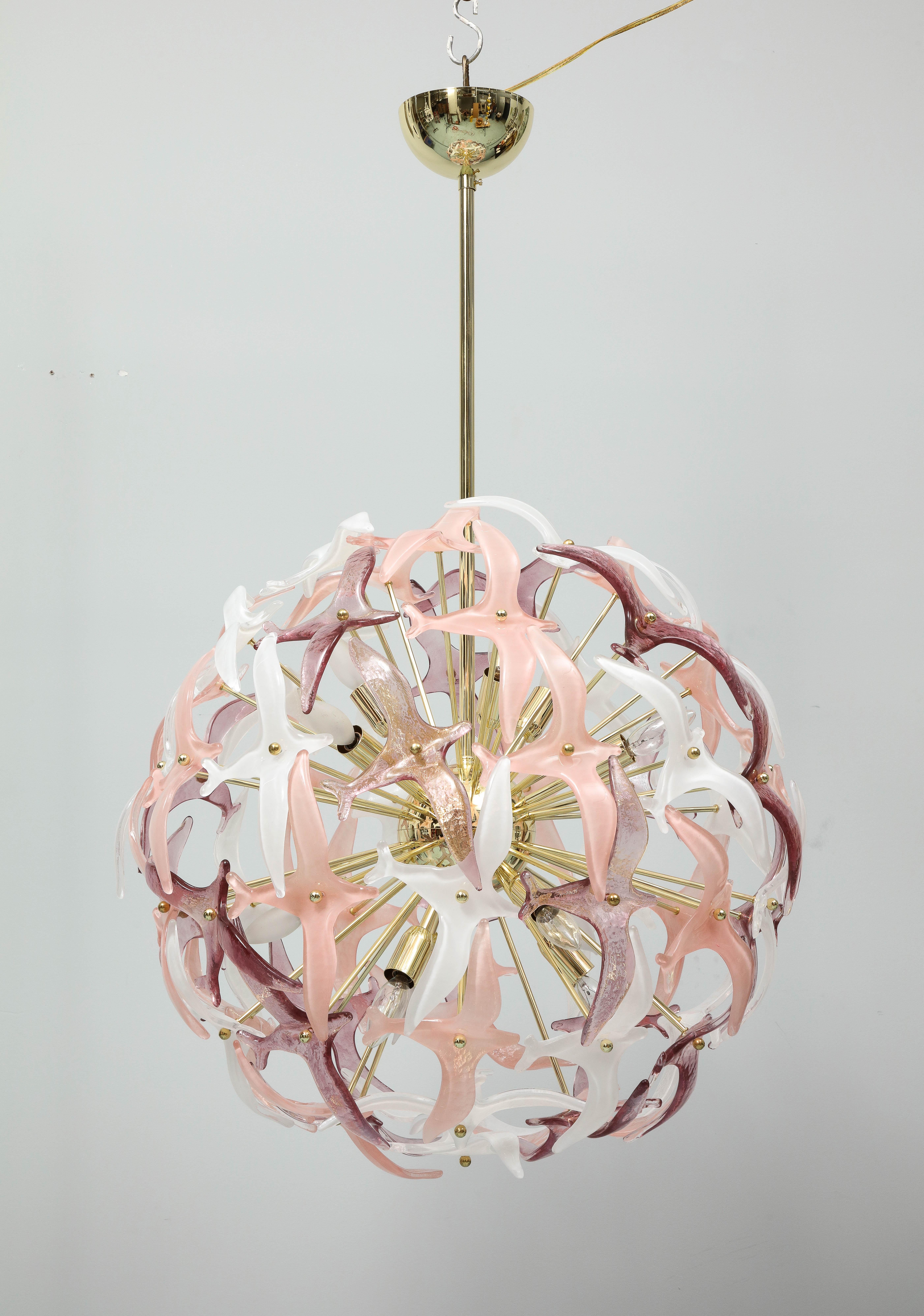 Ottone Lampadario Sputnik Murano in vendita