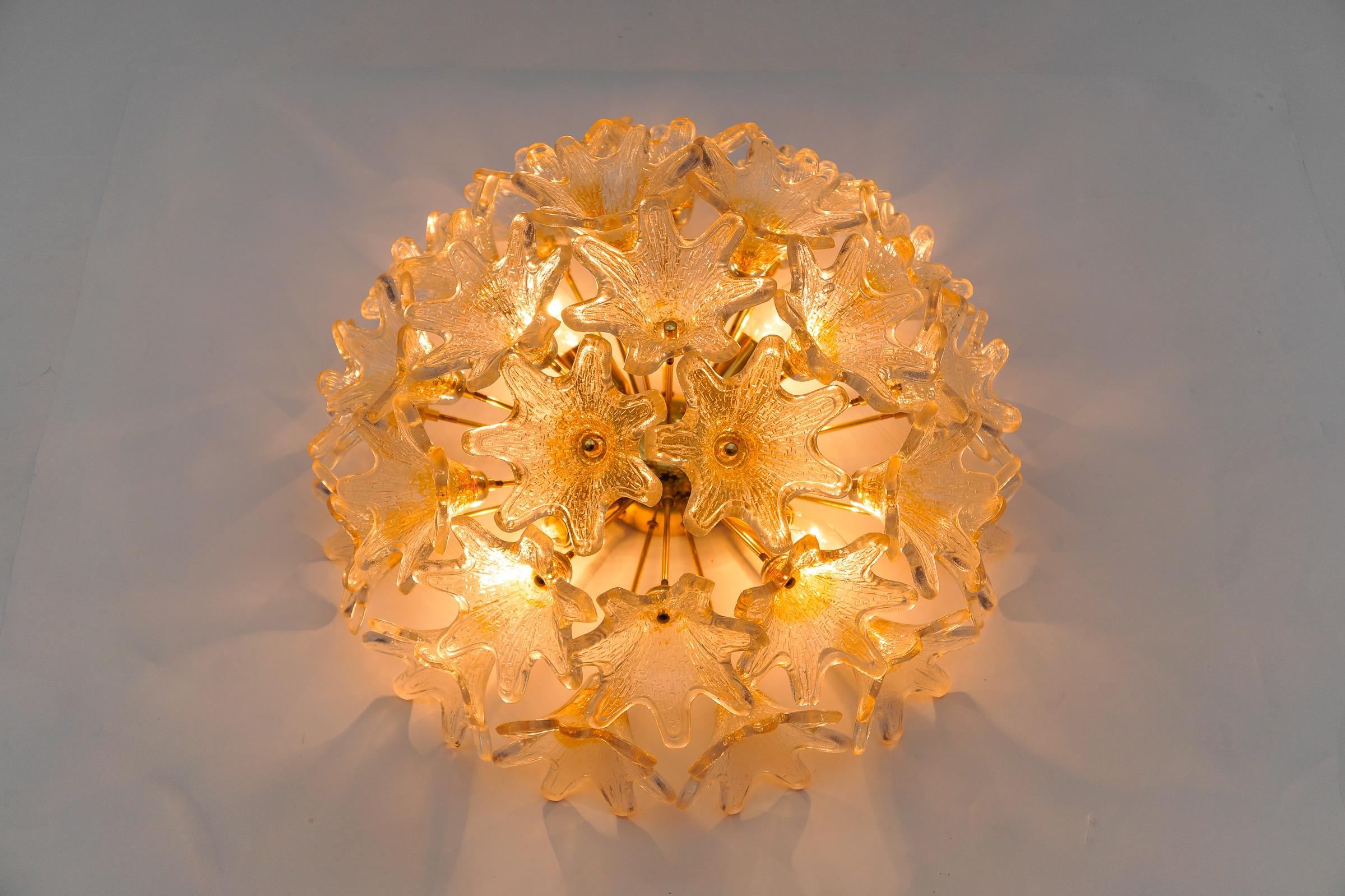 Sputnik Murano Glass Flower Sputnik Flush Mount Light by Paolo Venini for VeArt 3