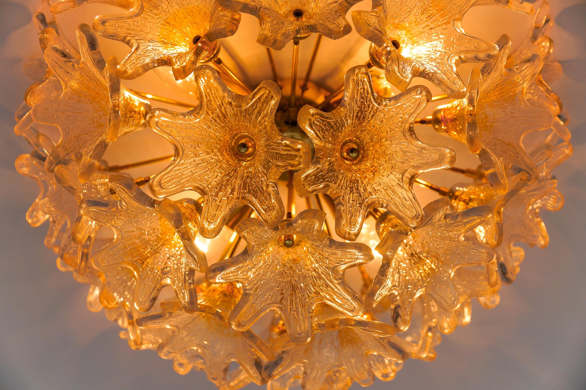 Sputnik Murano Glass Flower Sputnik Flush Mount Light by Paolo Venini for VeArt 6