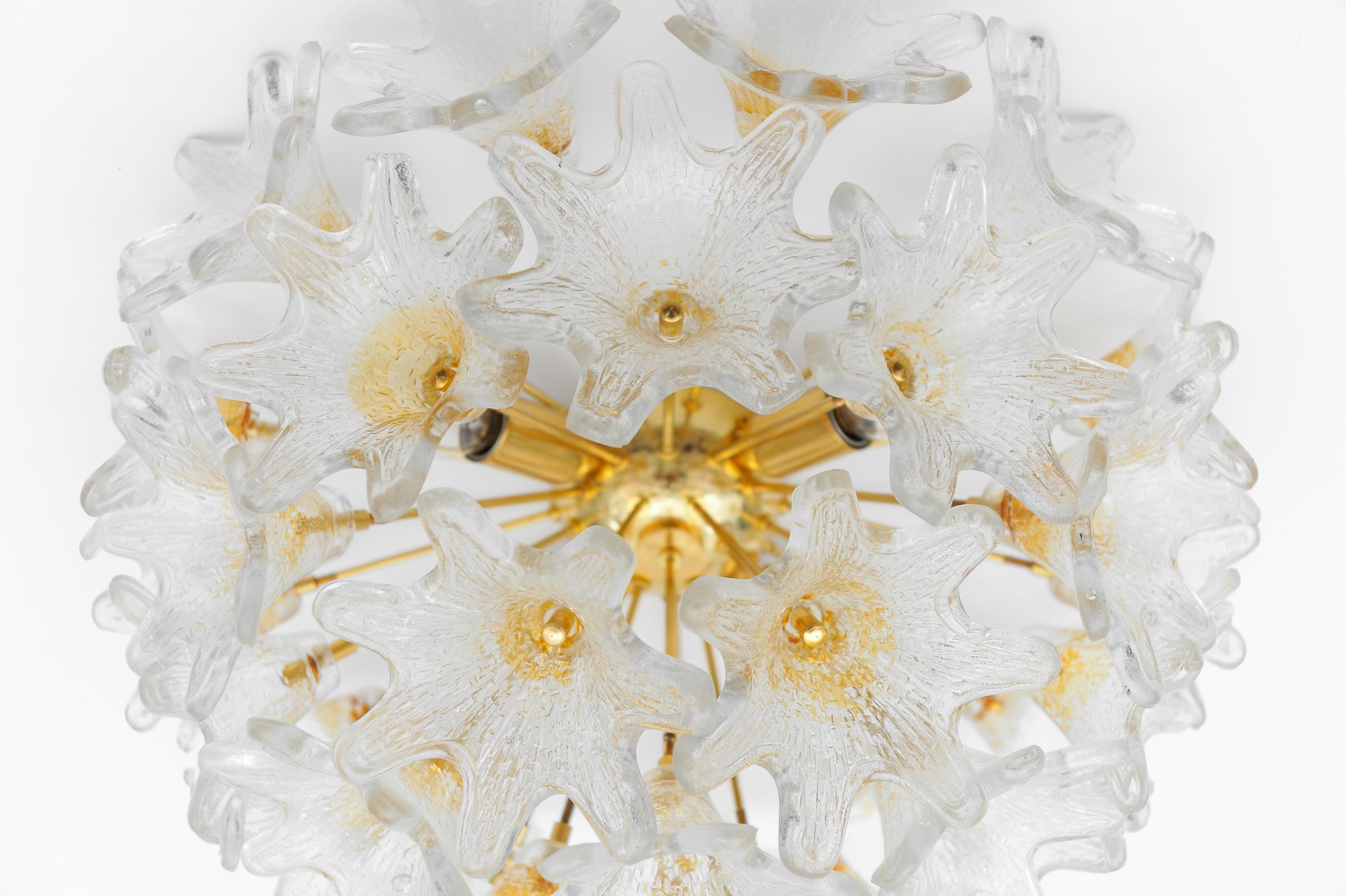 Sputnik Murano Glass Flower Sputnik Flush Mount Light by Paolo Venini for VeArt 7