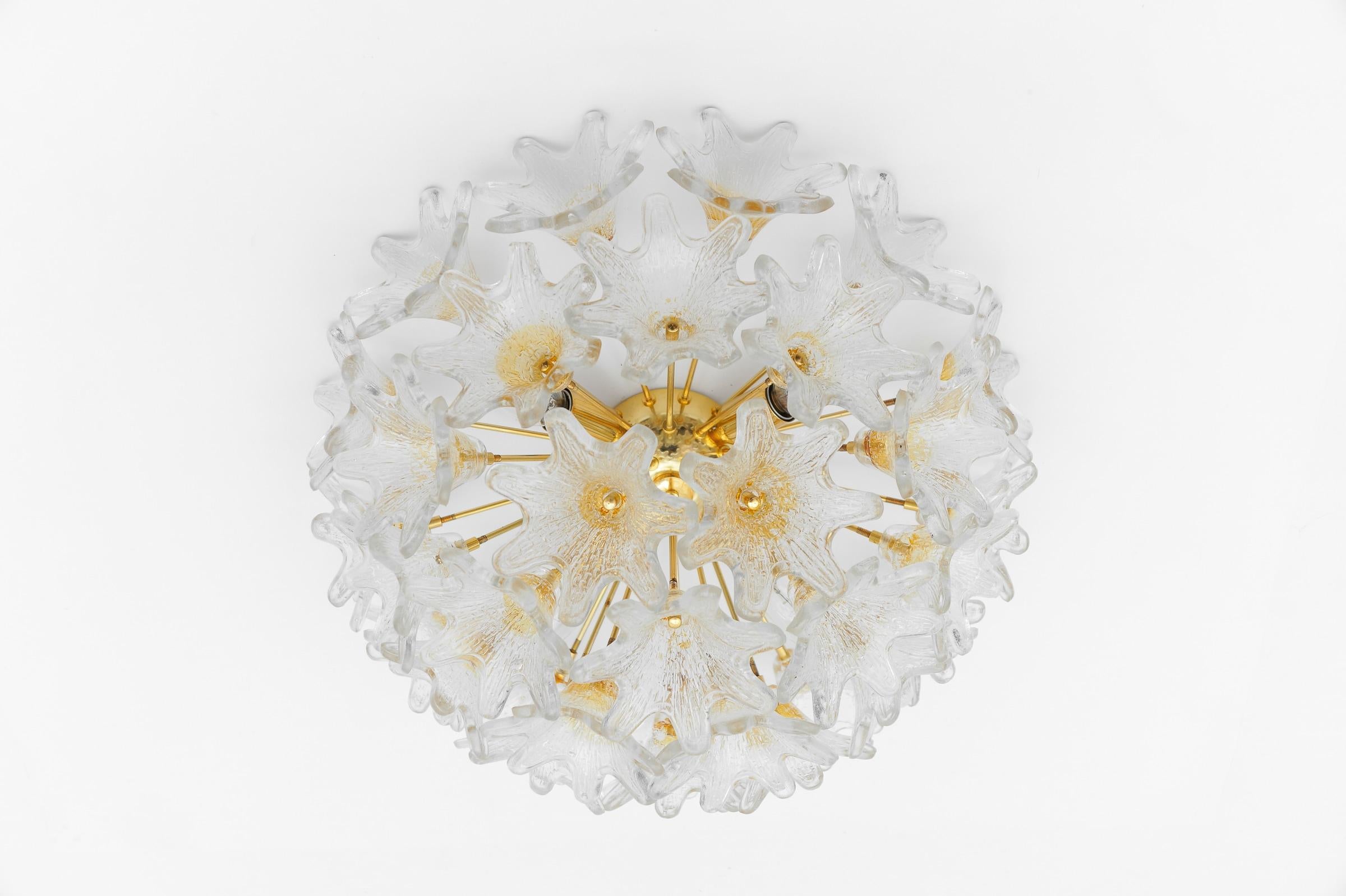 Sputnik Murano Glass Flower Sputnik Flush Mount Light by Paolo Venini for VeArt 2