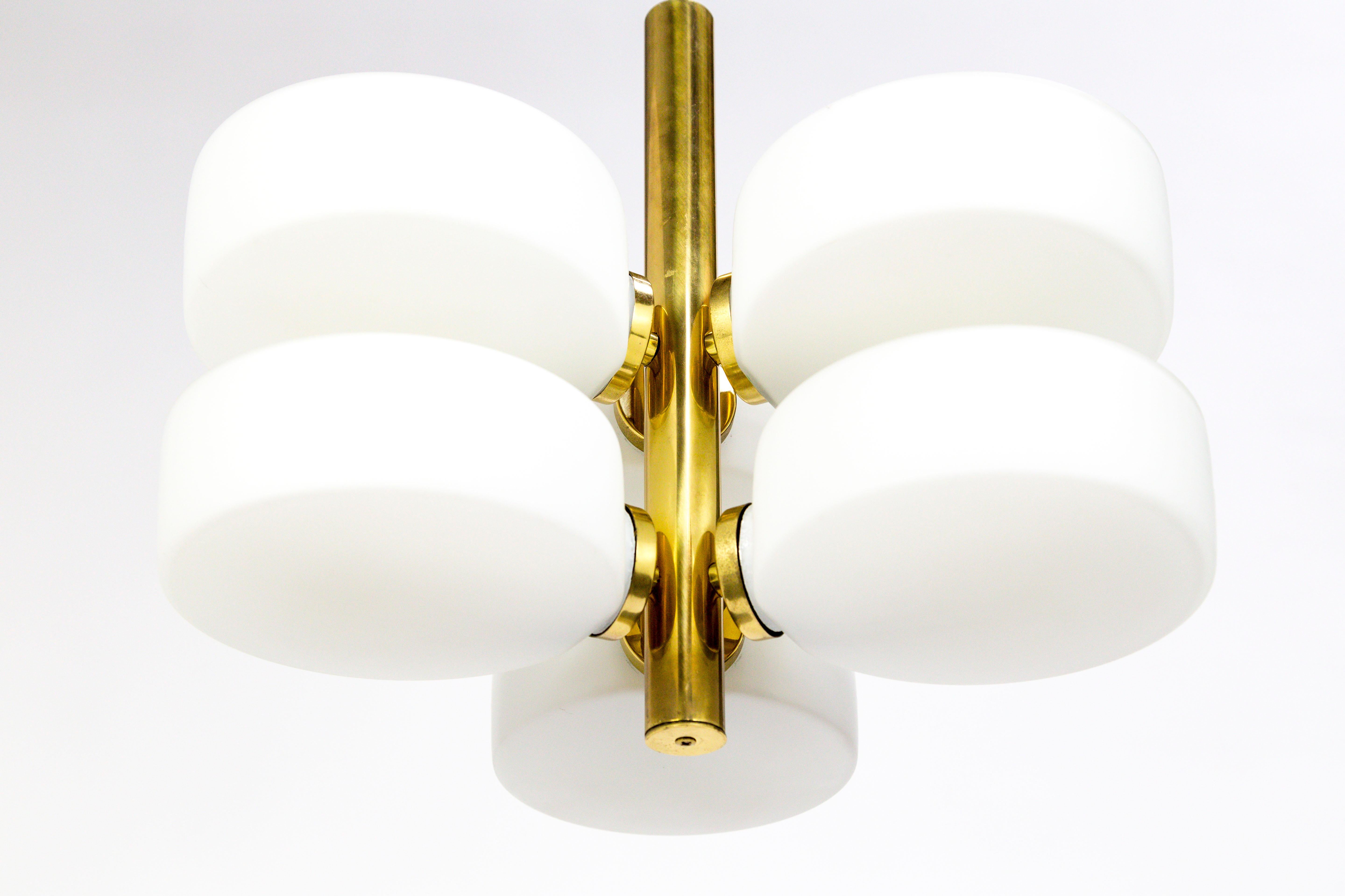 Mid-Century Modern Sputnik Six-Light Disk Pendant by Kaiser Leuchten