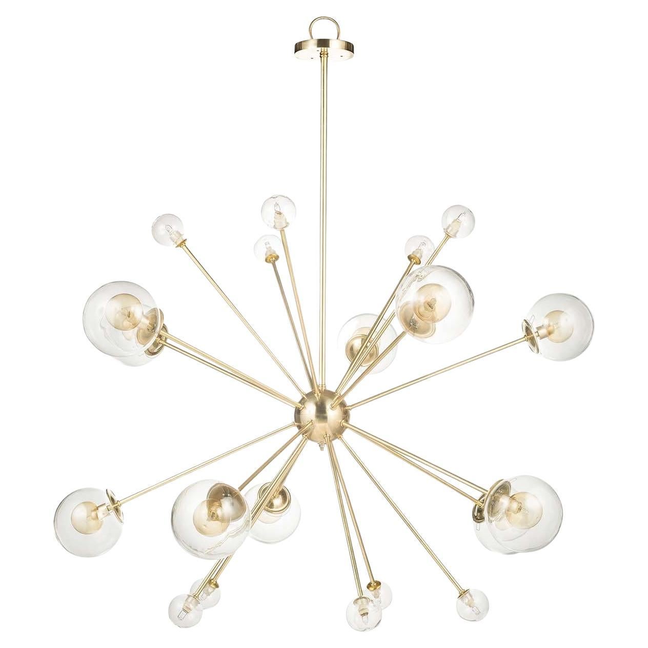 Sputnik Small Chandelier by Bronzetto