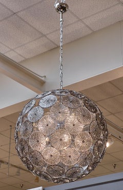 Sputnik Smoked Murano Glass Chandelier