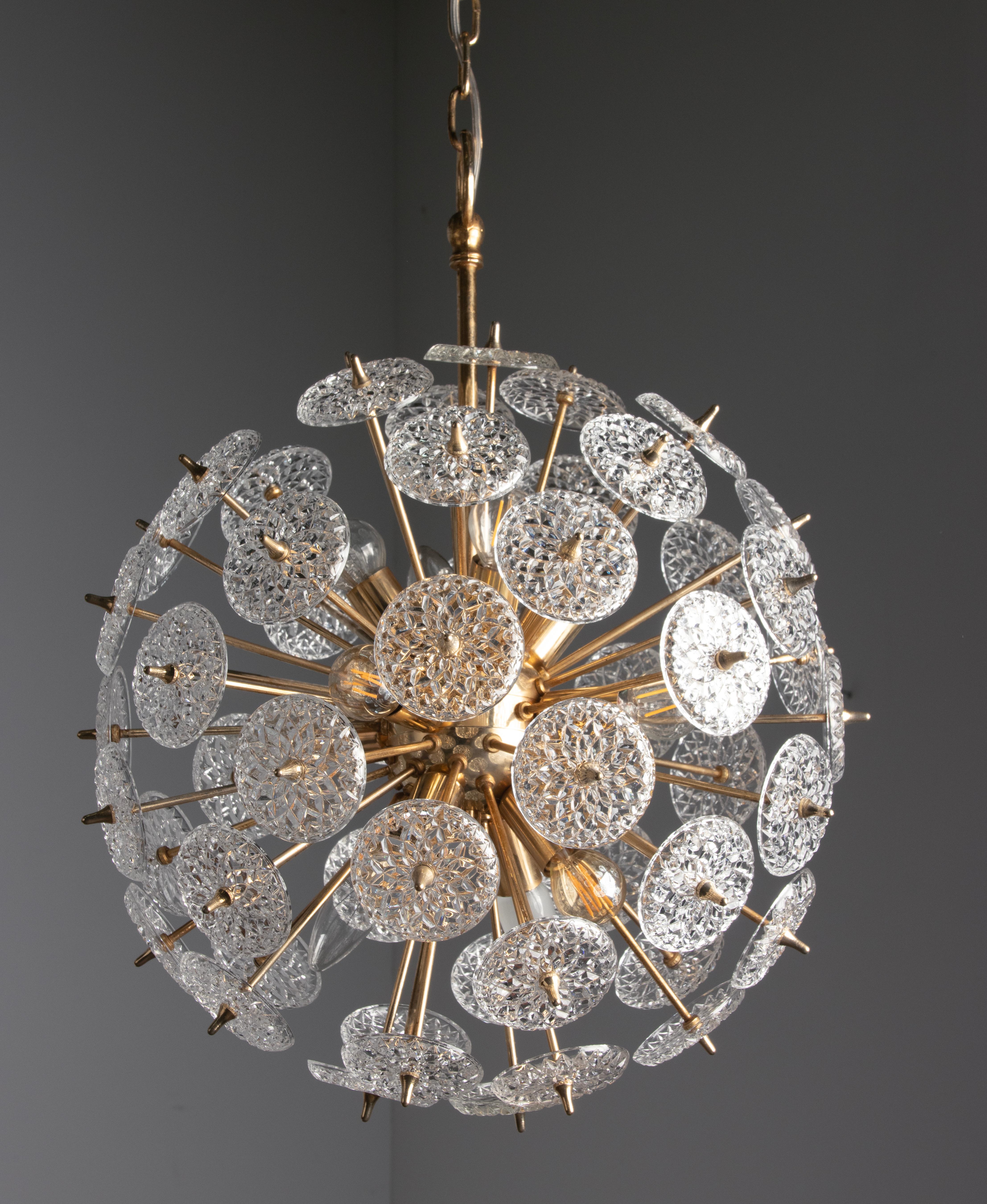 Sputnik Snowball Lamp Val Saint Lambert, Attributed to Emil Stejnar 3