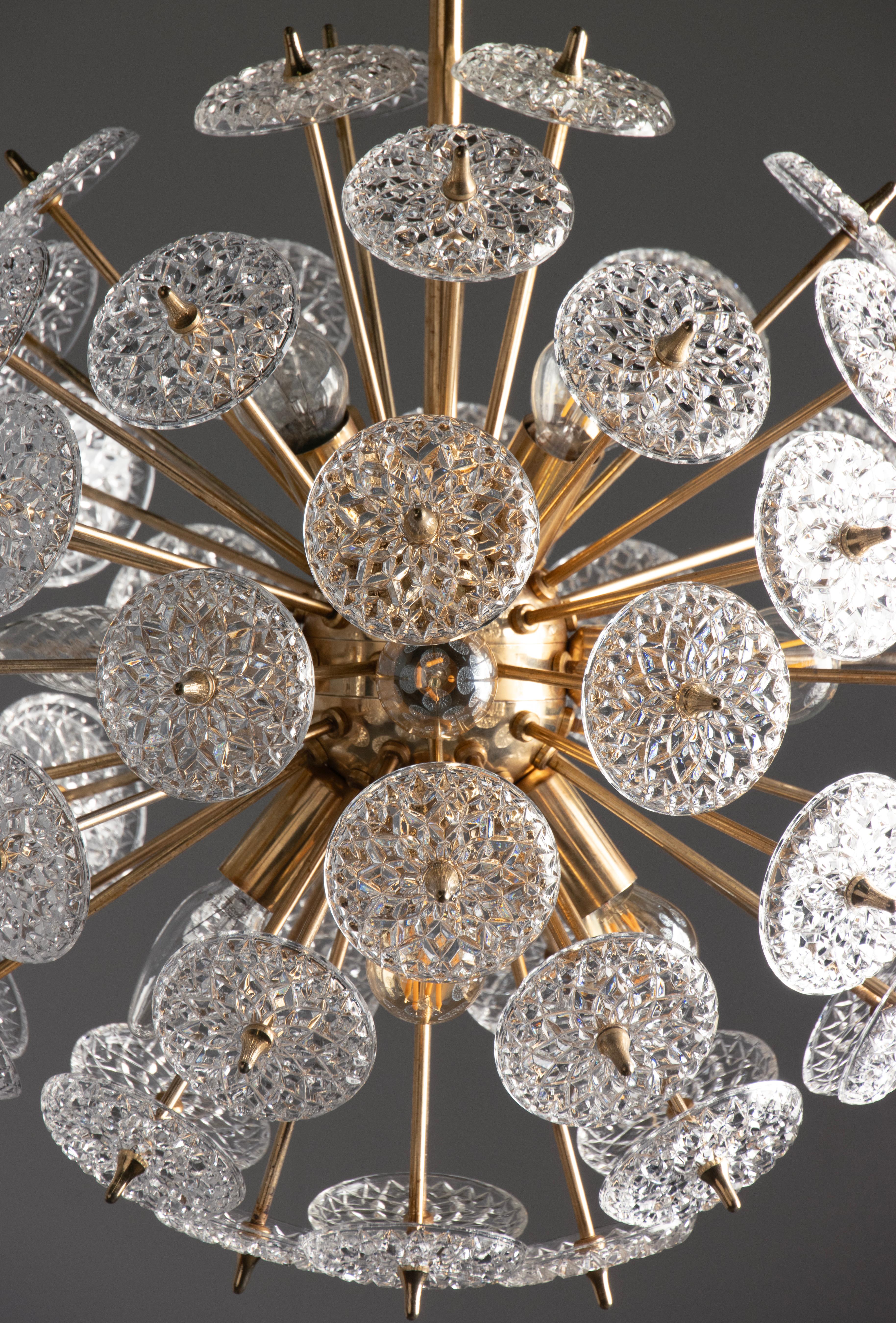 Sputnik Snowball Lamp Val Saint Lambert, Attributed to Emil Stejnar 5