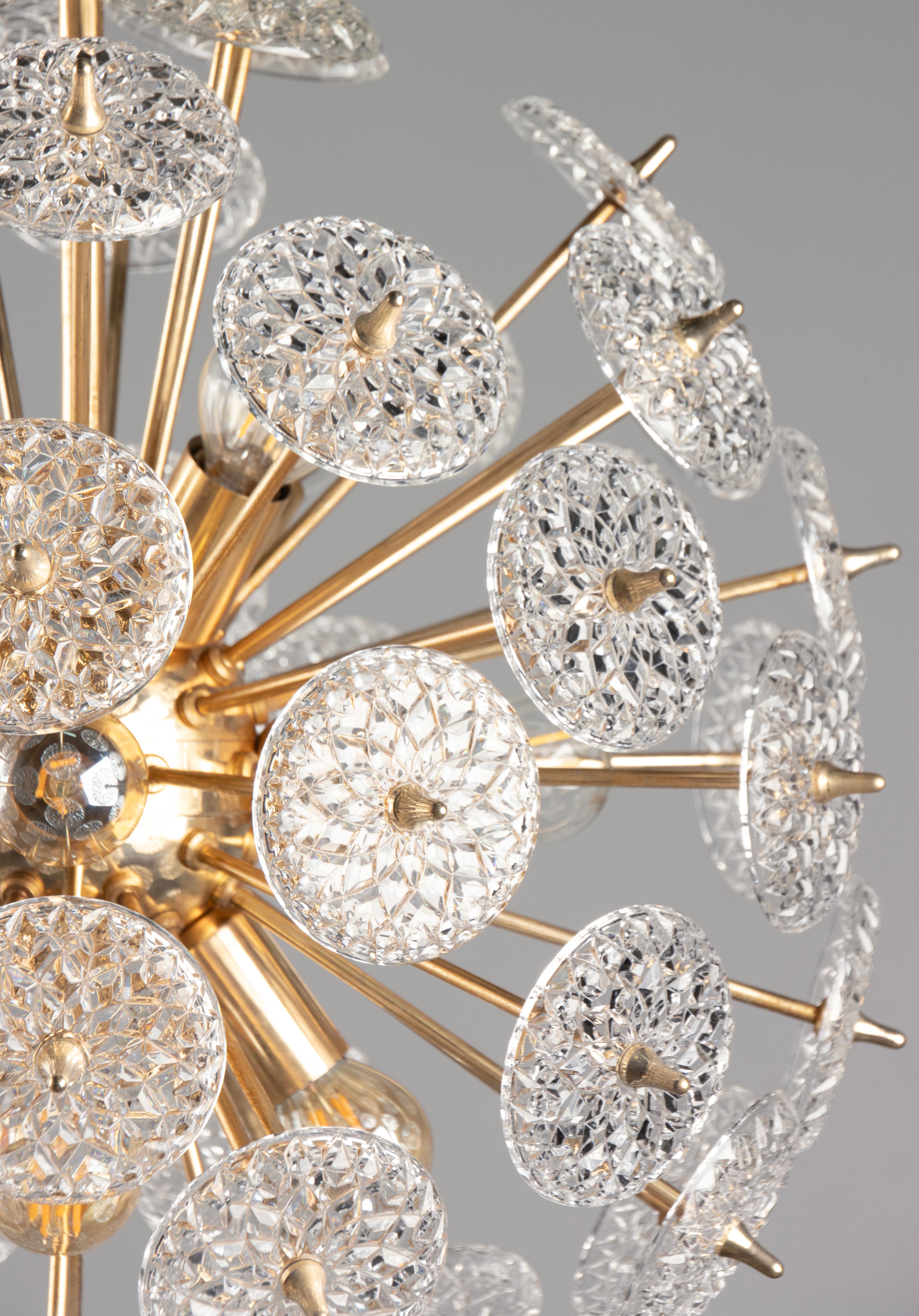 Sputnik Snowball Lamp Val Saint Lambert, Attributed to Emil Stejnar 7