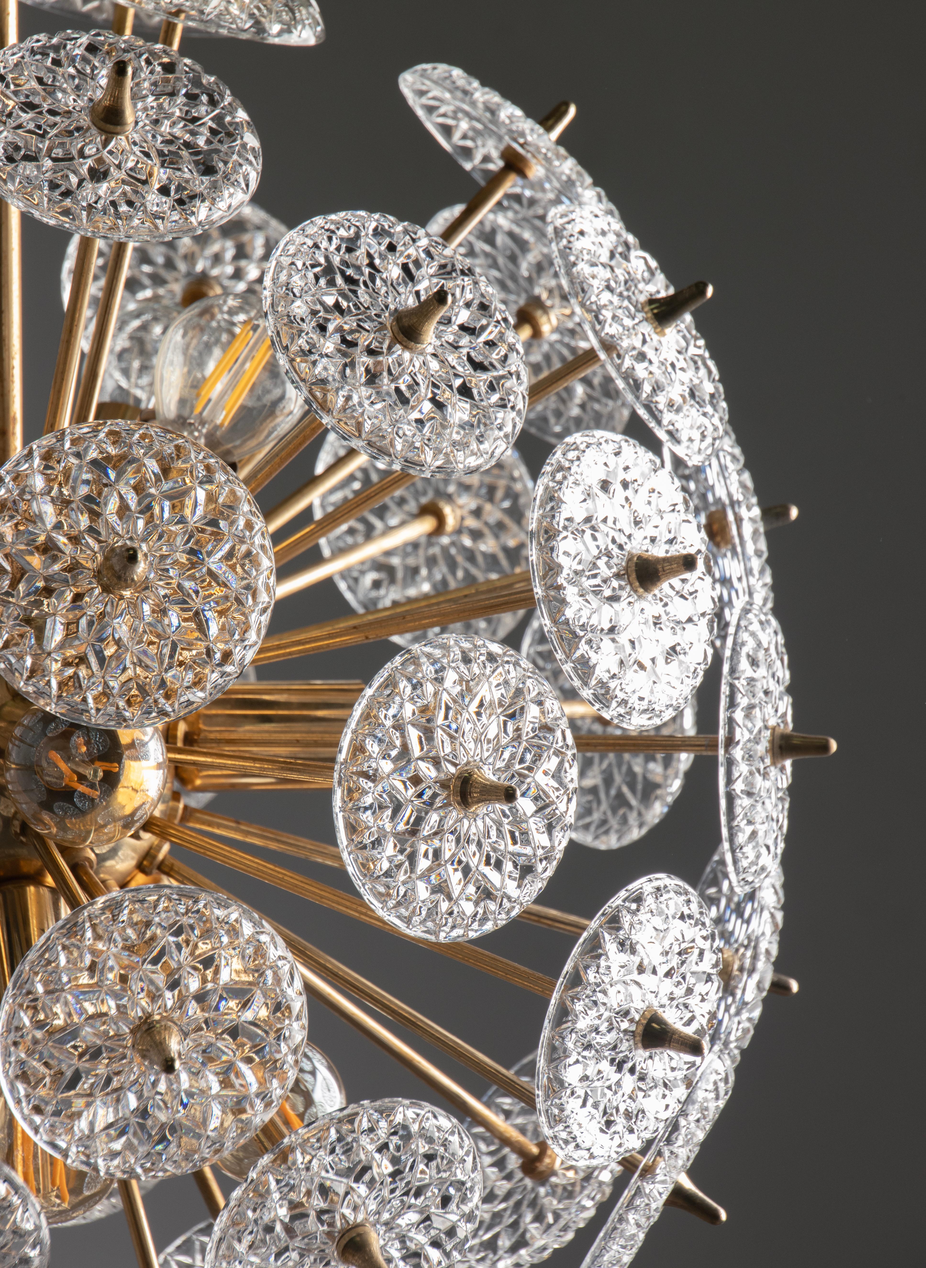 Sputnik Snowball Lamp Val Saint Lambert, Attributed to Emil Stejnar 10