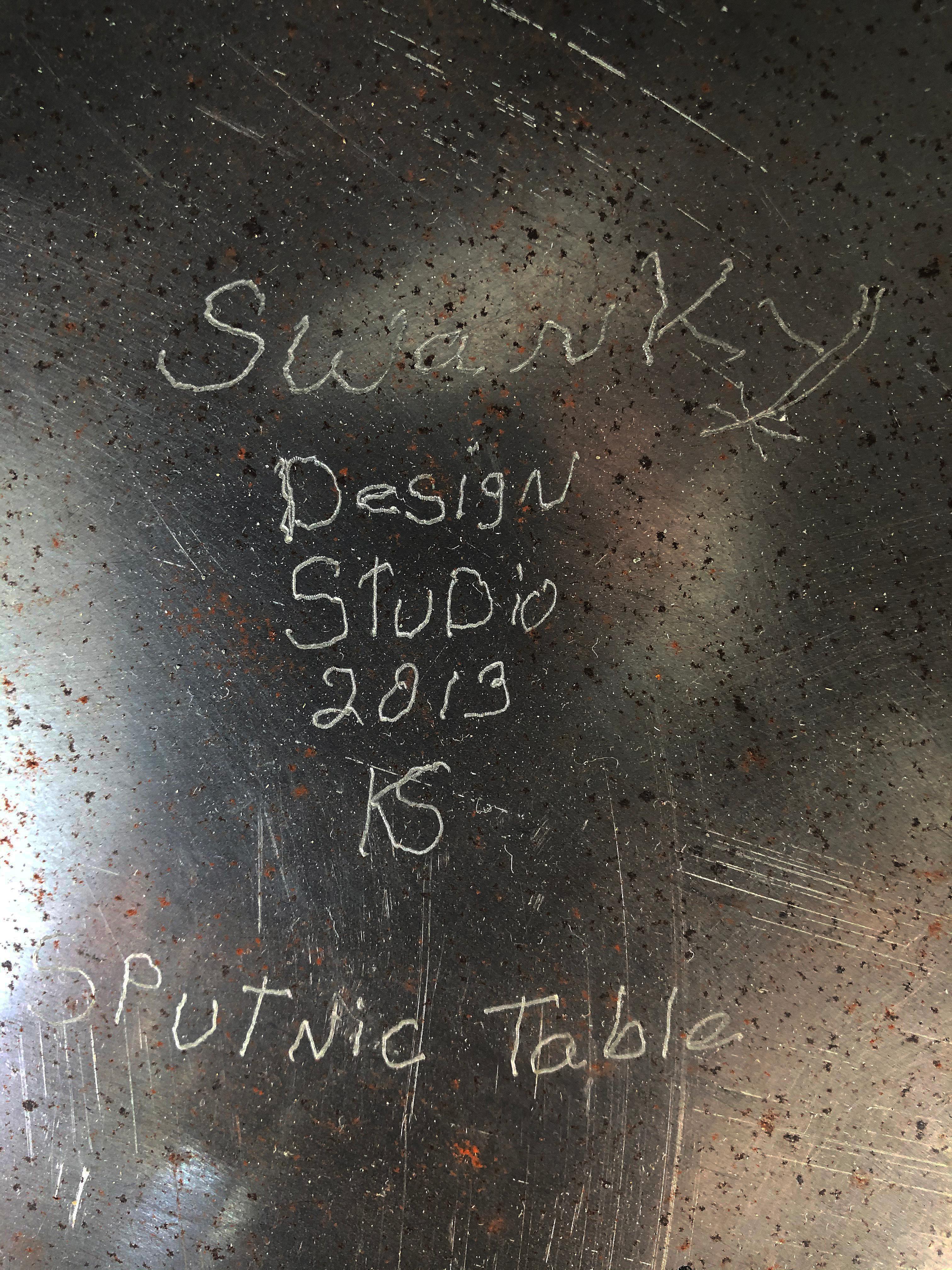 Sputnik Studio Industrial Recycled Steel Side Tables by Kevin Shahan 5
