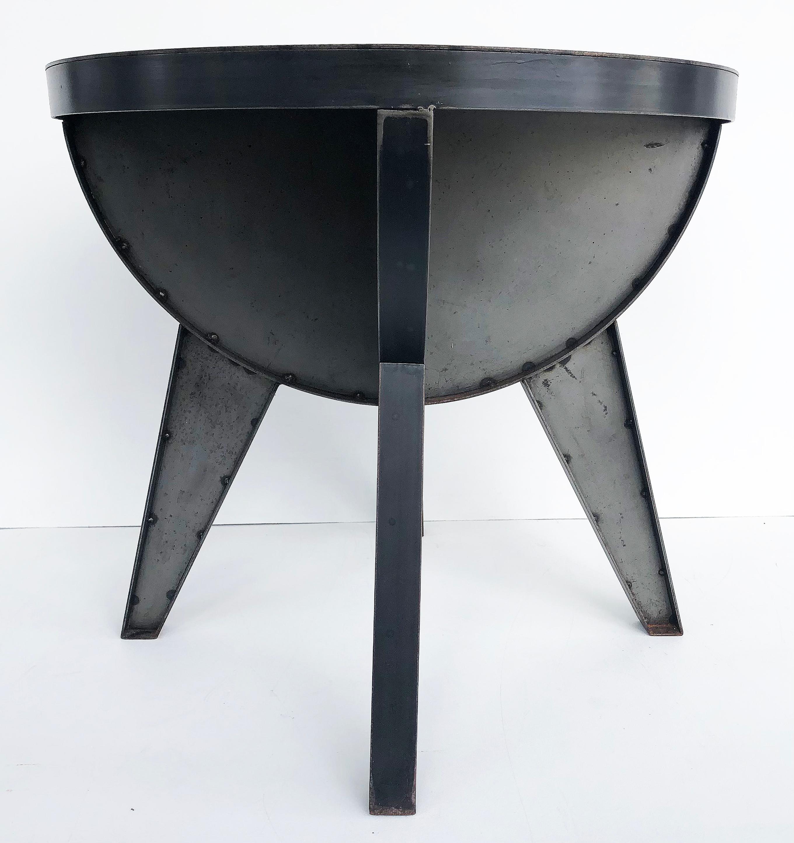 Sheet Metal Sputnik Studio Industrial Recycled Steel Side Tables by Kevin Shahan