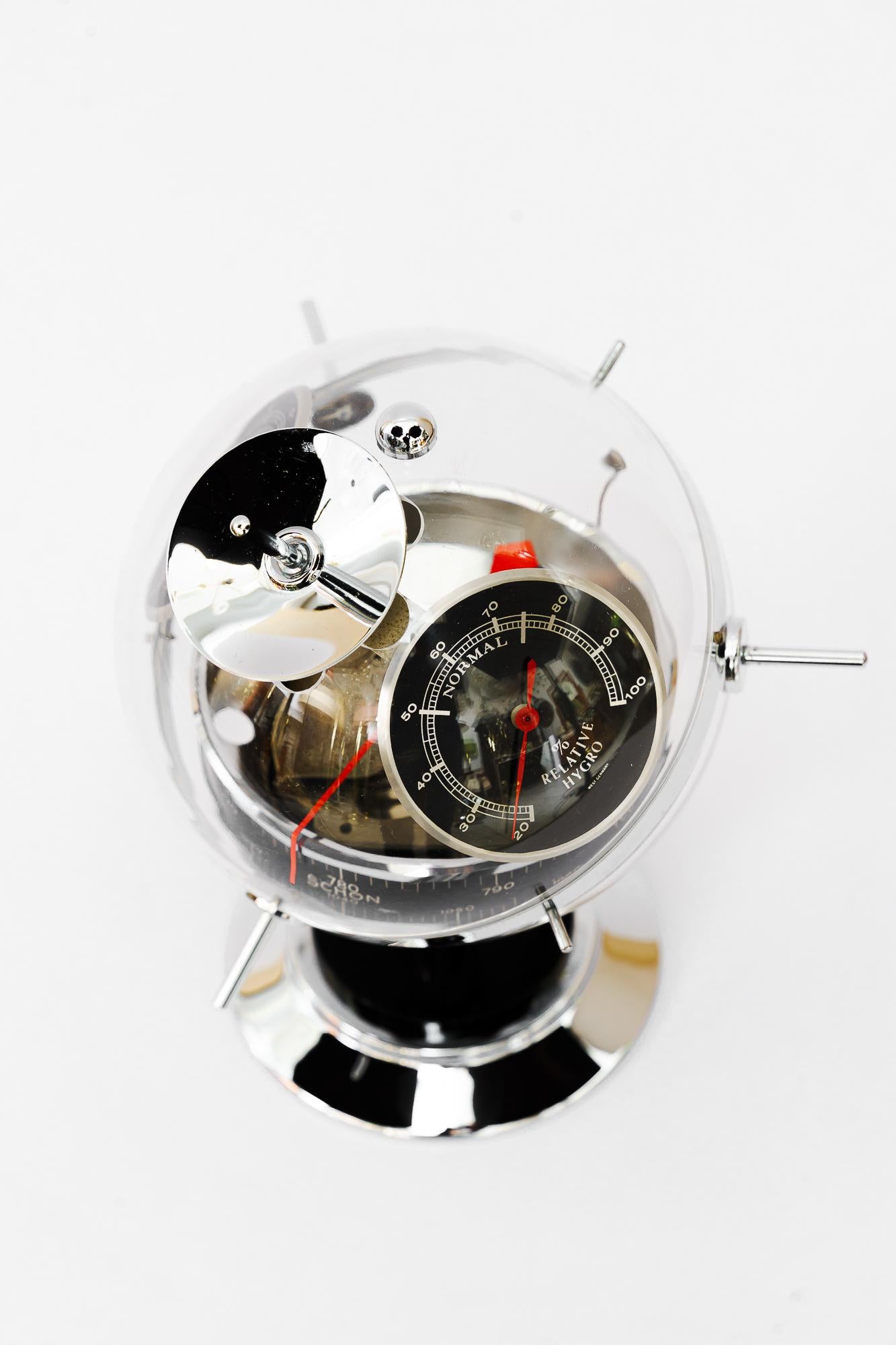 „Sputnik“ Tisch-Barometer-Wetterstation von Huger Germany, 1960er Jahre 3