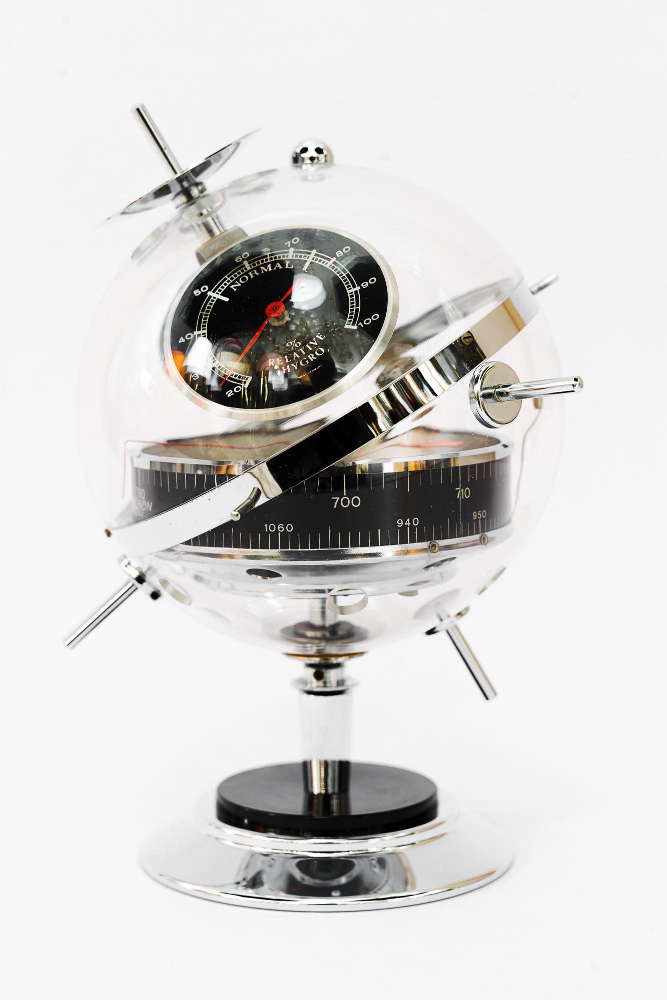 „Sputnik“ Tisch-Barometer-Wetterstation von Huger Germany, 1960er Jahre (Handgefertigt)