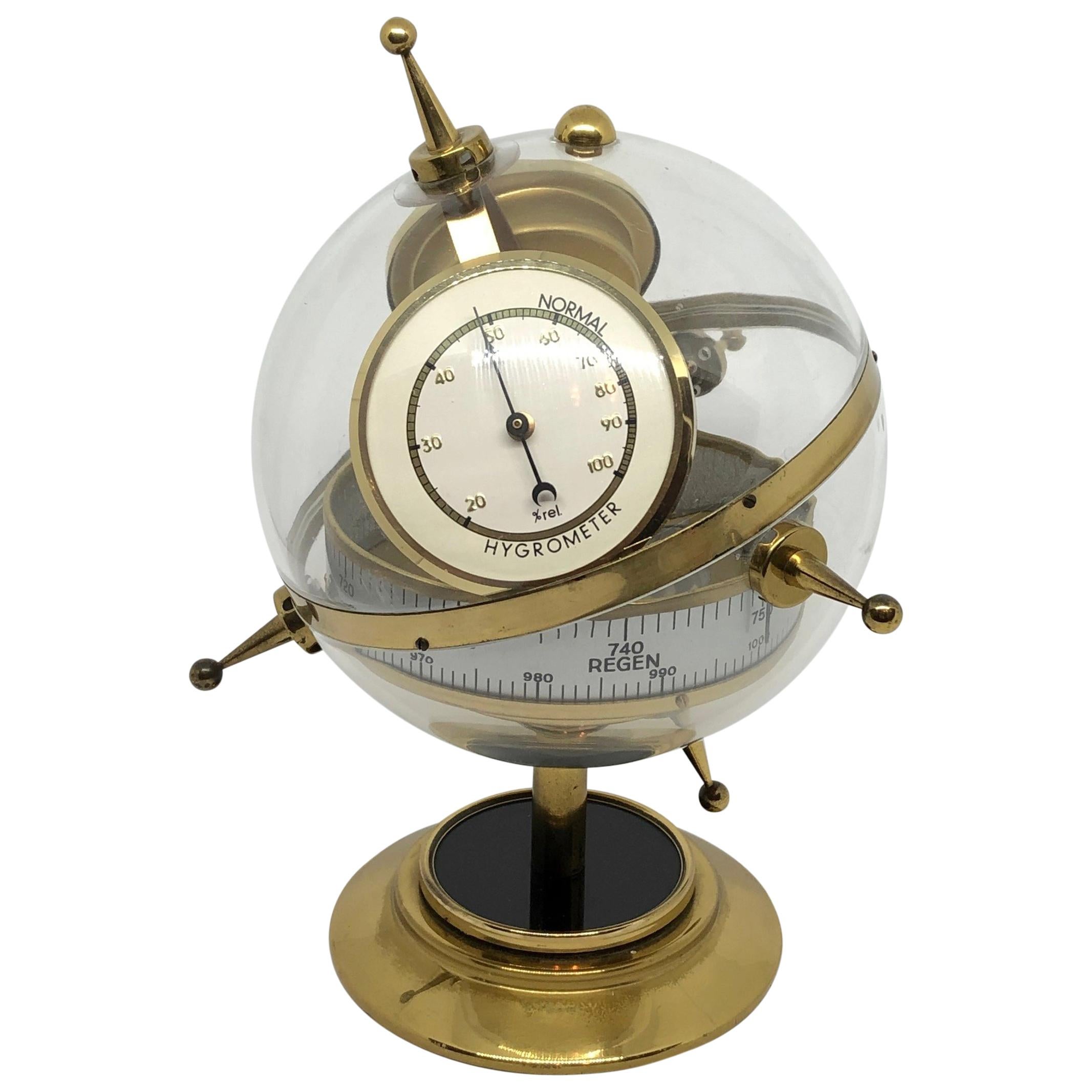 "Sputnik" Table Barometer Weather Station Mid-Century Modern, German, 1960s