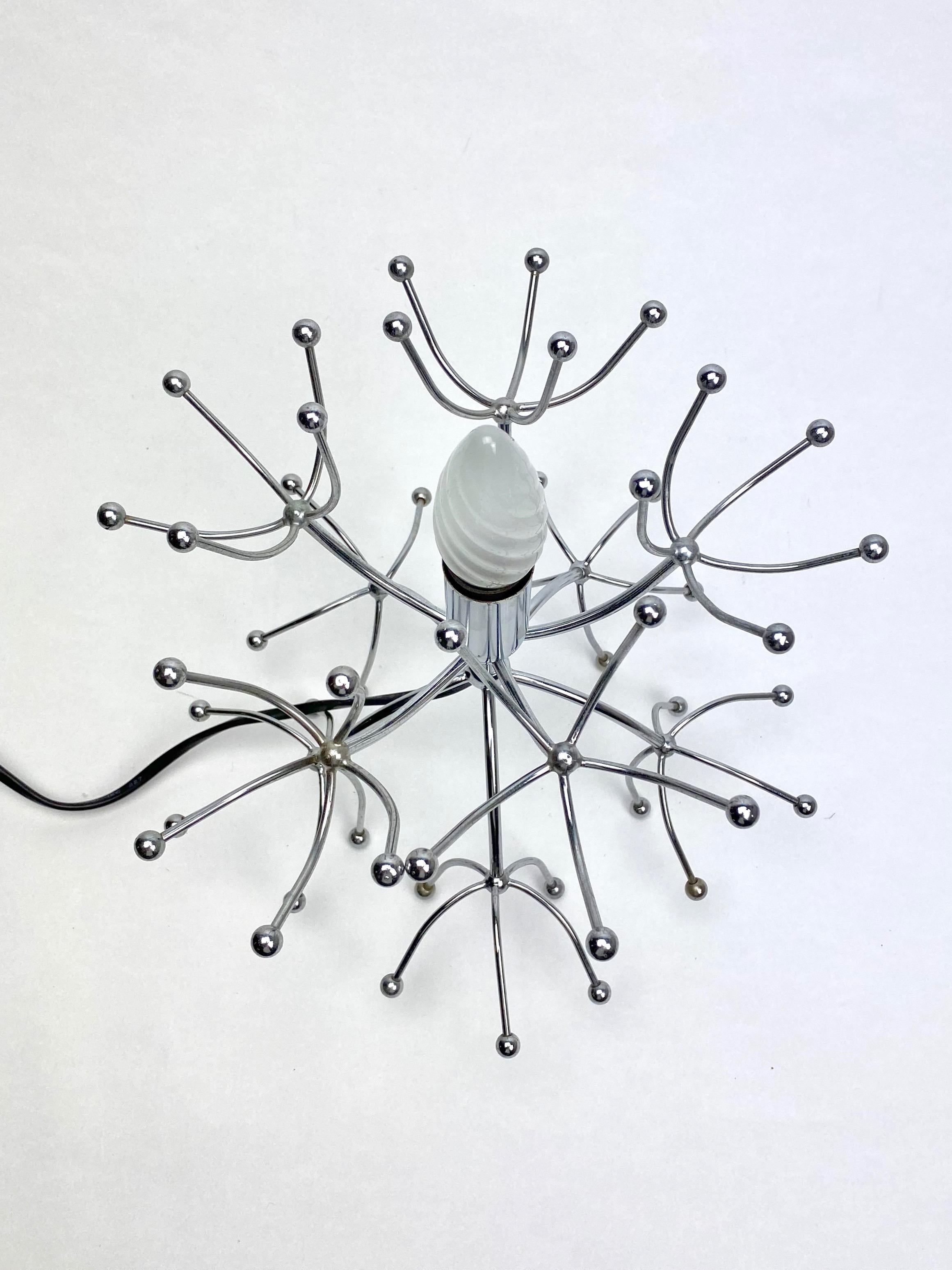 Mid-Century Modern Sputnik Table Lamp Chrome by Sciolari, Italy, 1960s For Sale