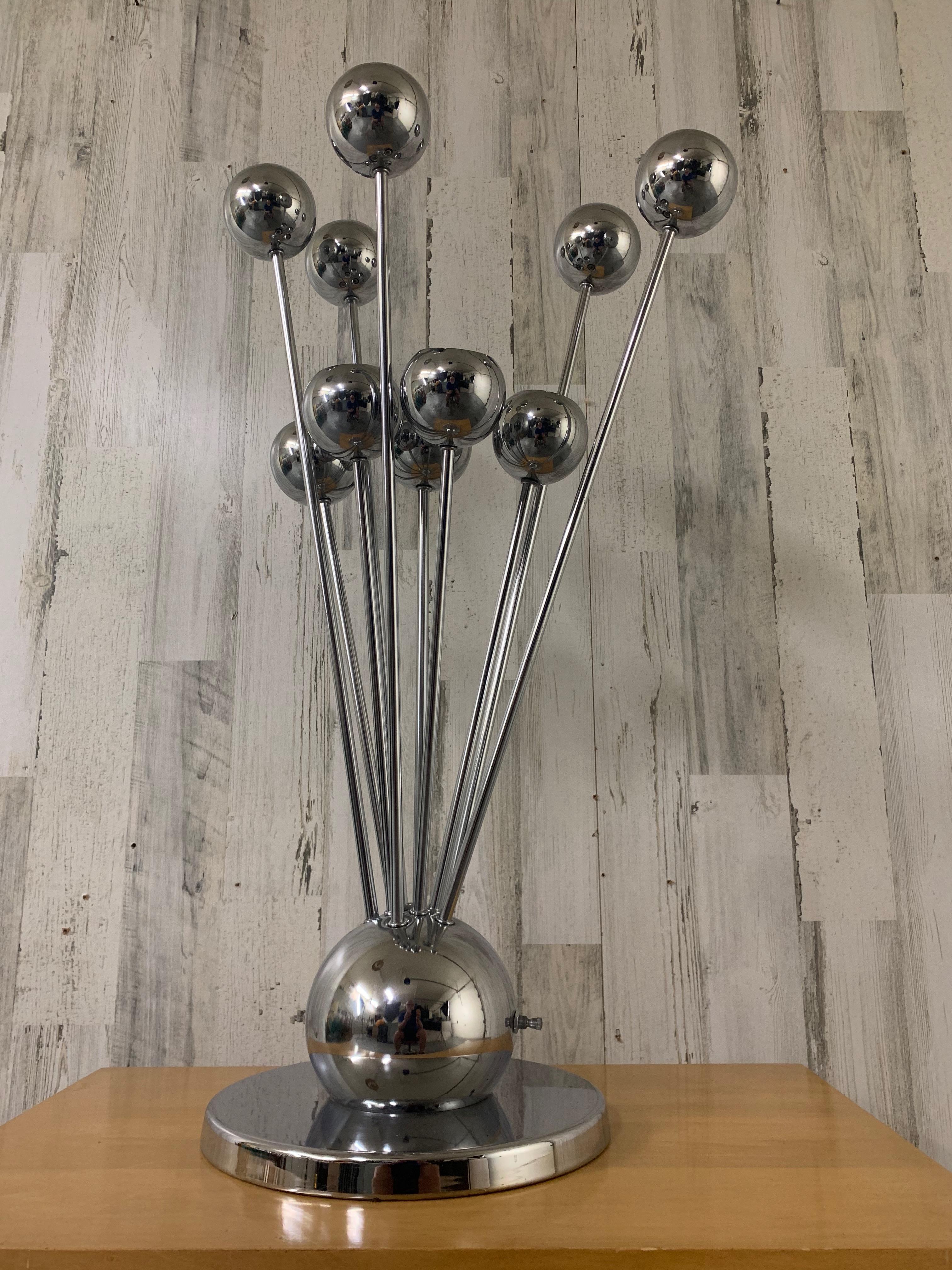 Sputnik Lampe de table à dix lumières en vente 4
