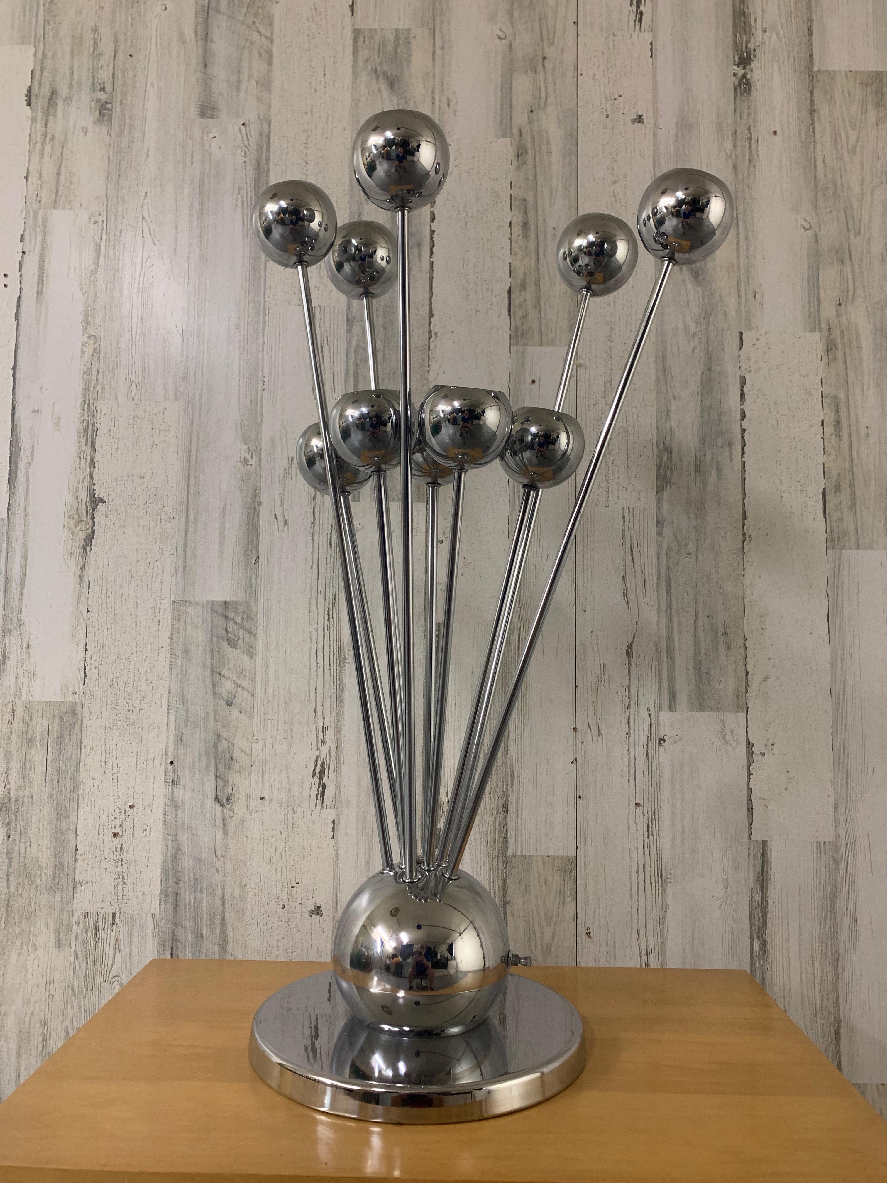 Sputnik Lampe de table à dix lumières en vente 8