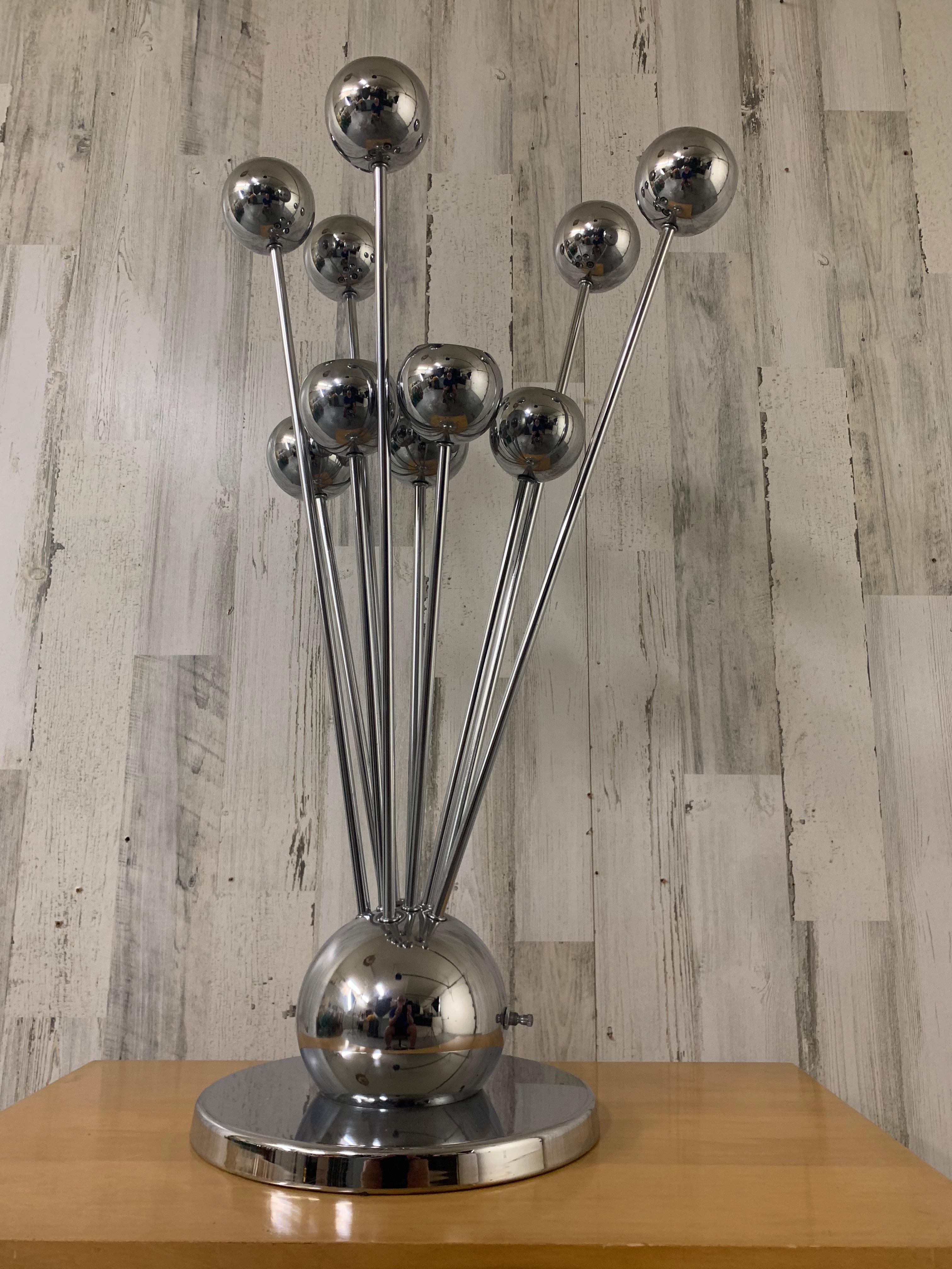 Sputnik Lampe de table à dix lumières en vente 9