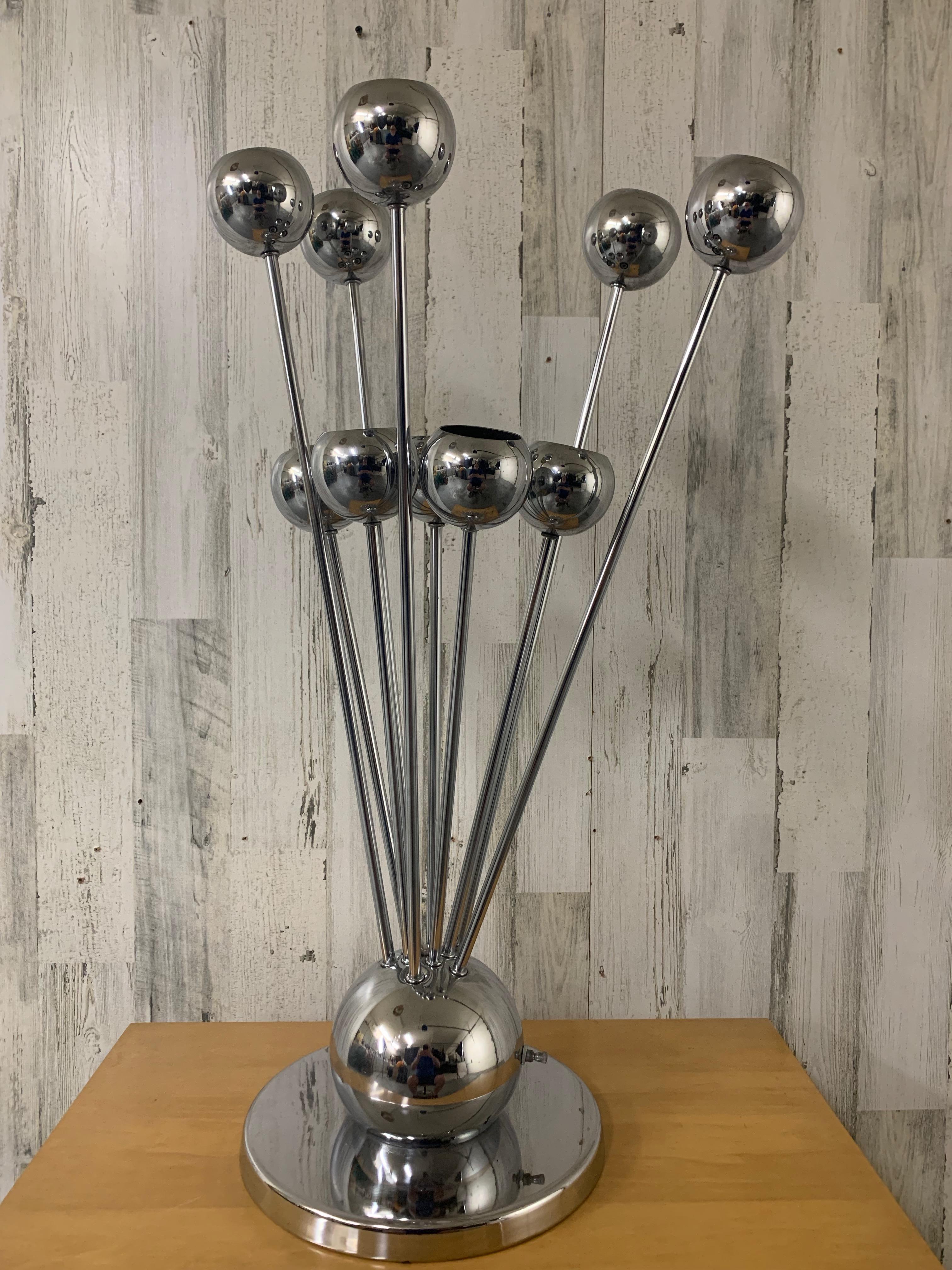 Sputnik Lampe de table à dix lumières en vente 11
