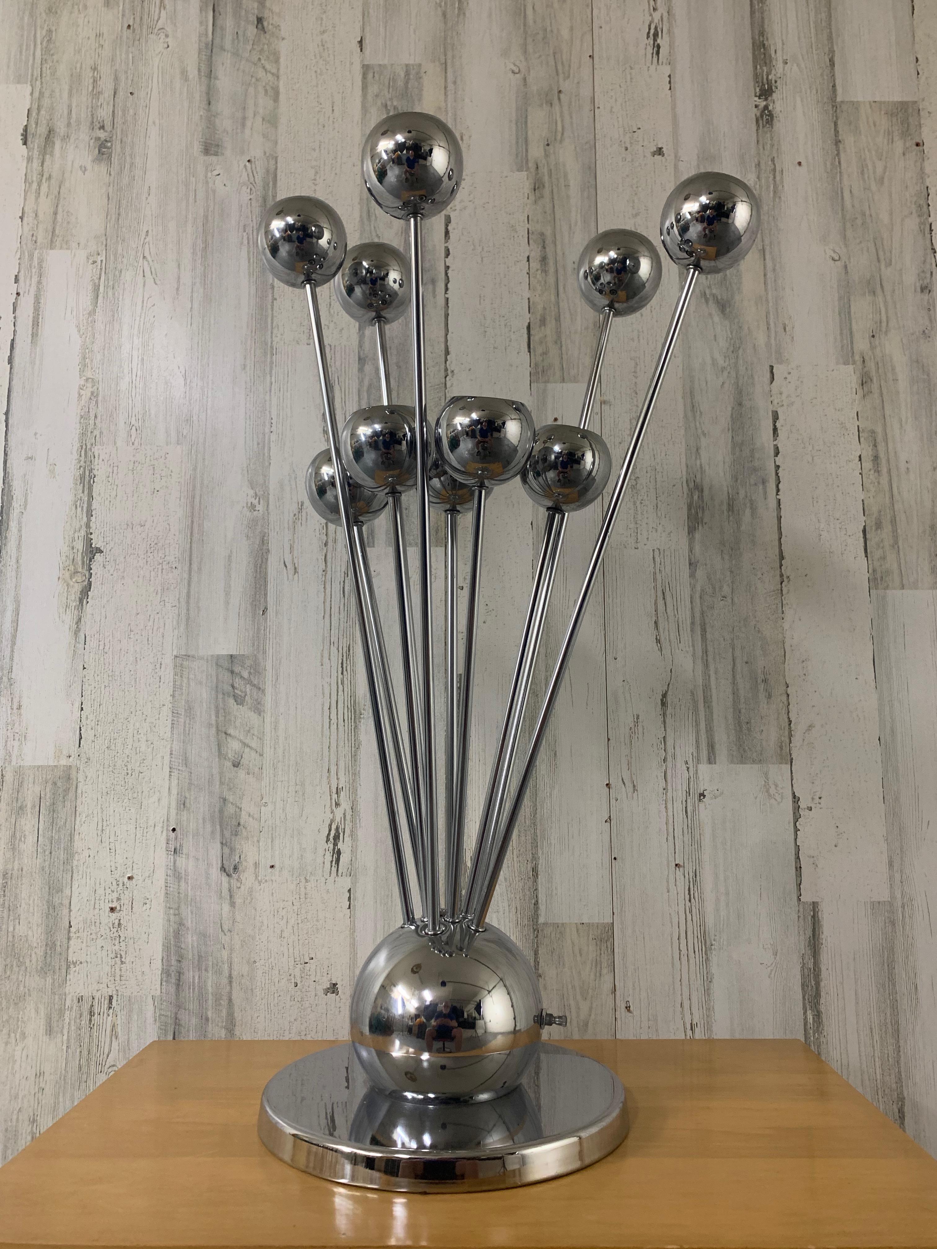 Sputnik Lampe de table à dix lumières en vente 12