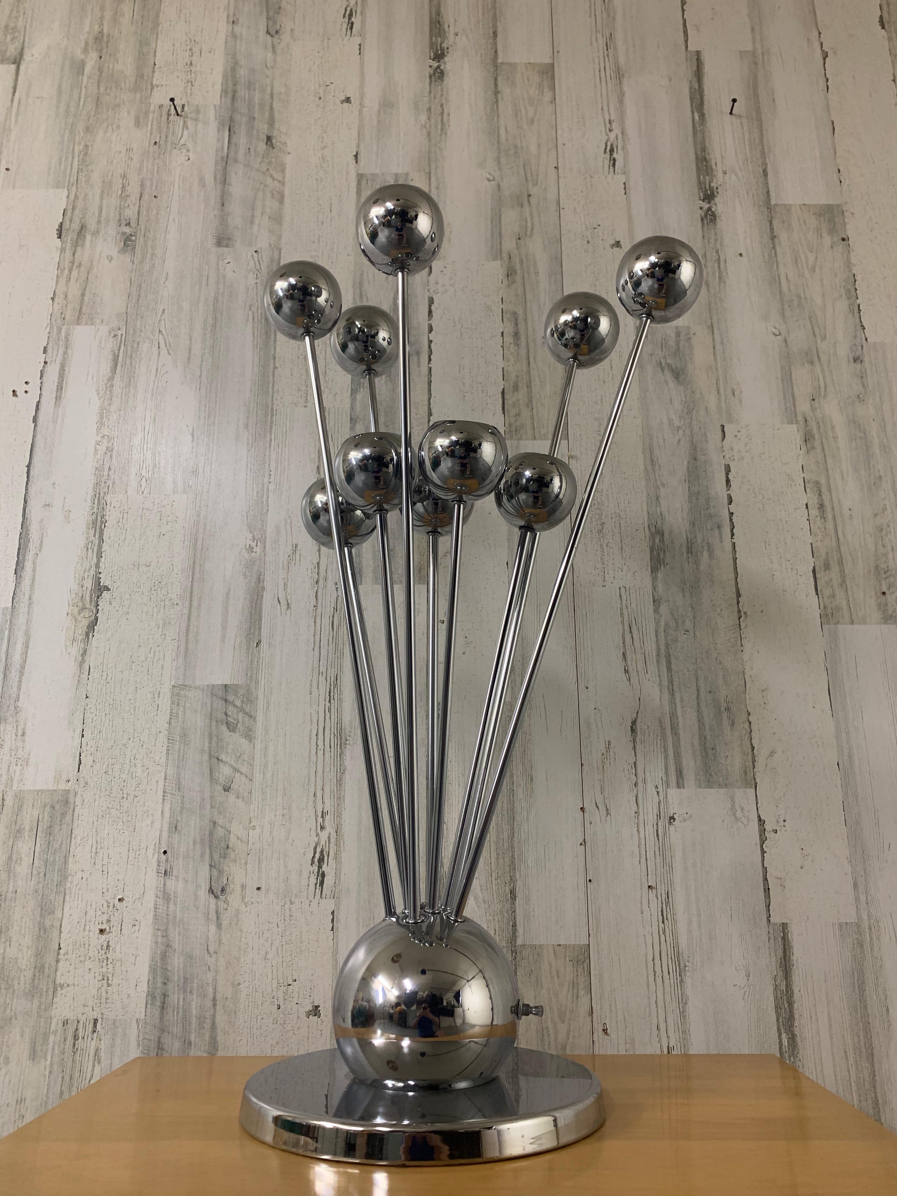 Sputnik Lampe de table à dix lumières en vente 13