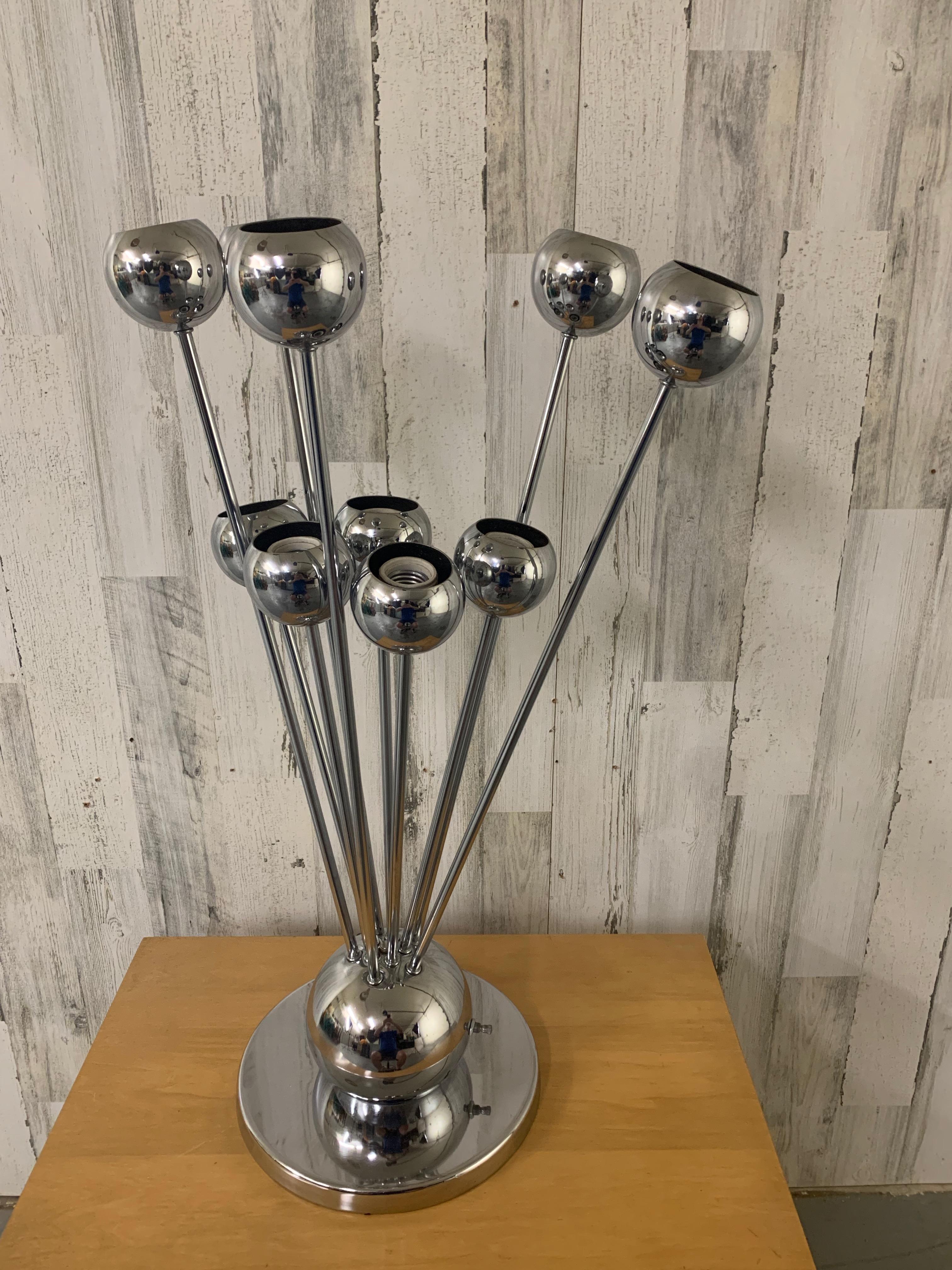 Sputnik Lampe de table à dix lumières Bon état - En vente à Denton, TX