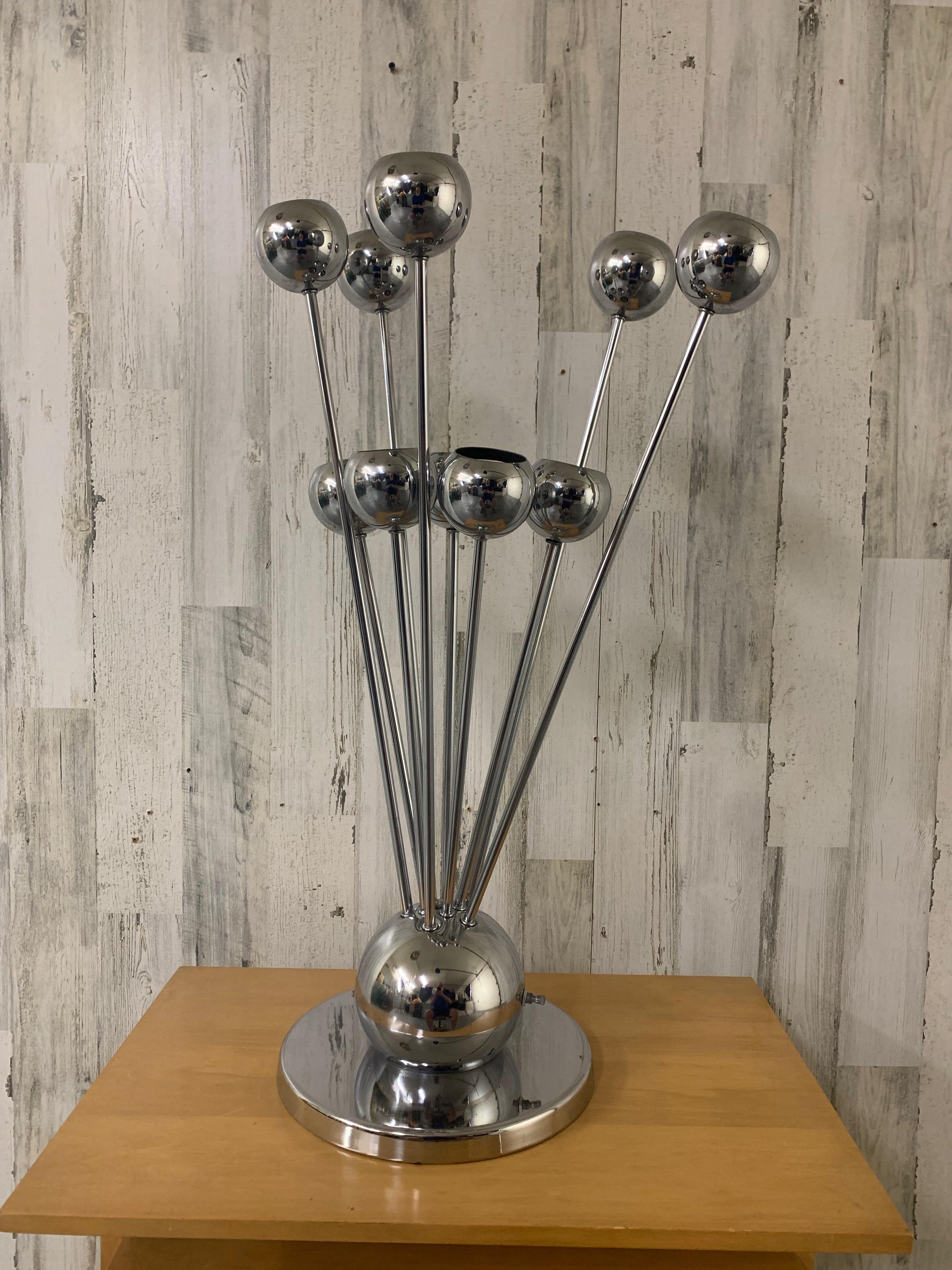 Porcelaine Sputnik Lampe de table à dix lumières en vente