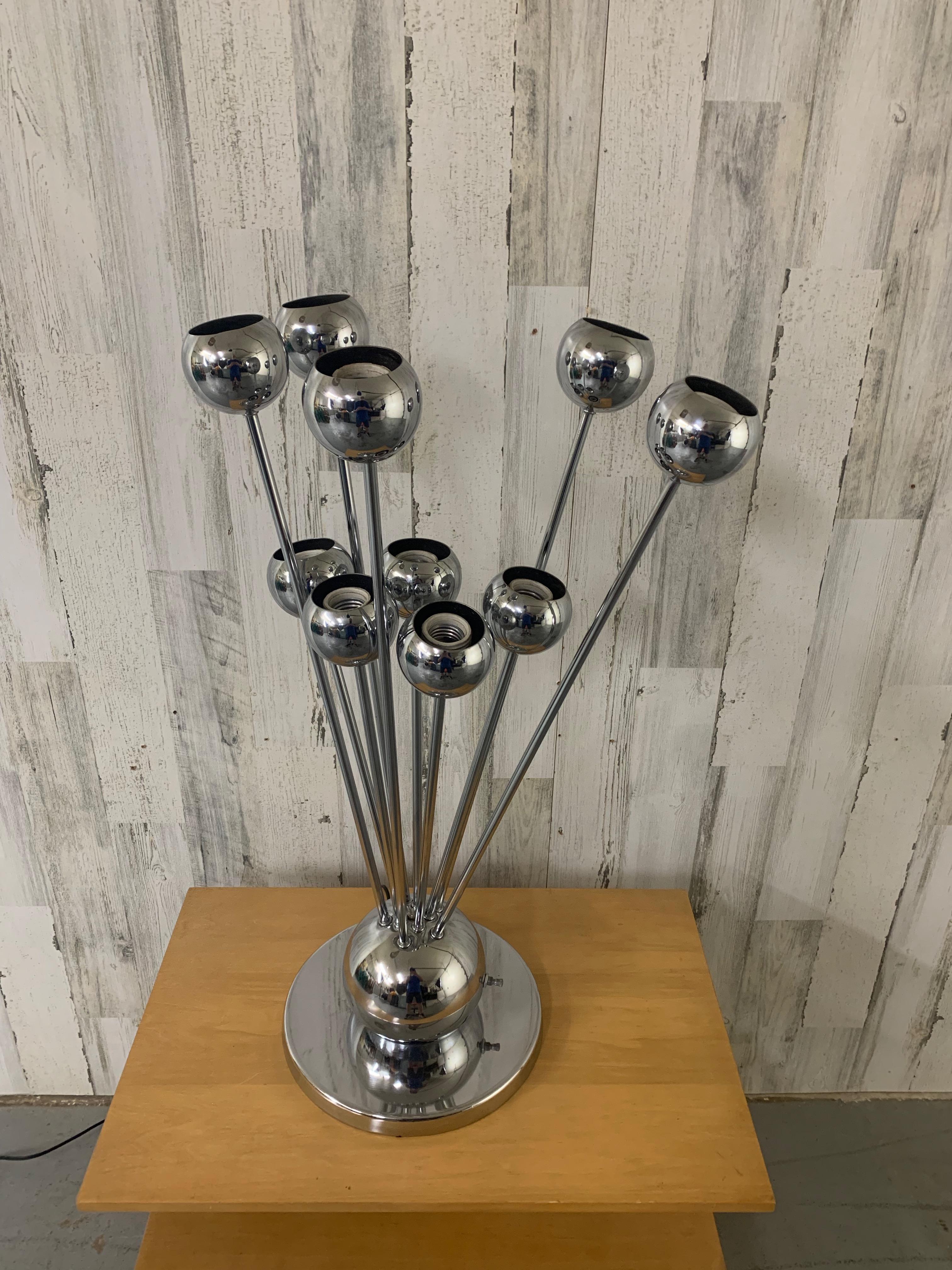 Sputnik Lampe de table à dix lumières en vente 1