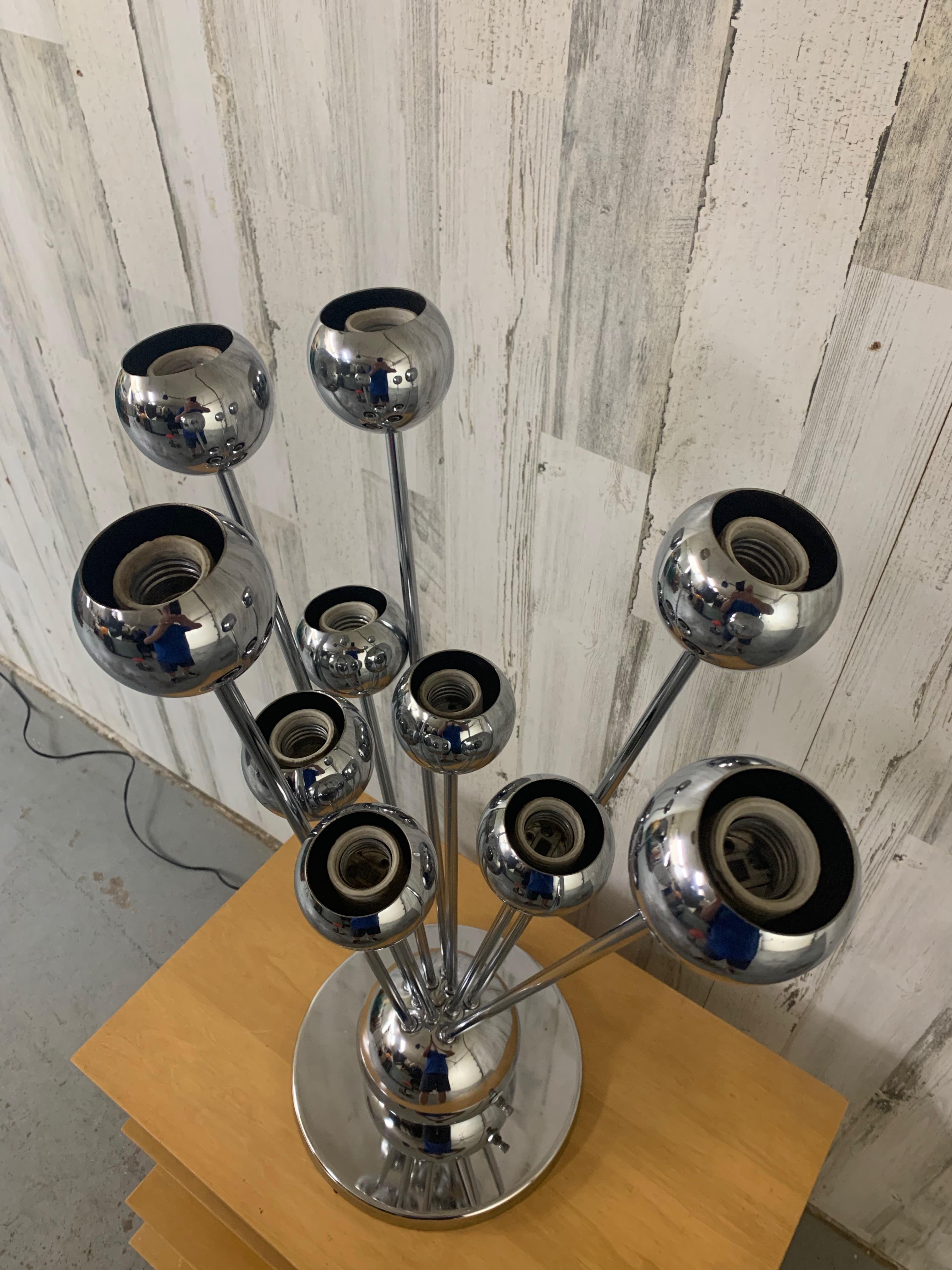 Sputnik Lampe de table à dix lumières en vente 2