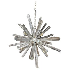 Sputnik Venini Murano Triedi Crystal Prism Chandelier