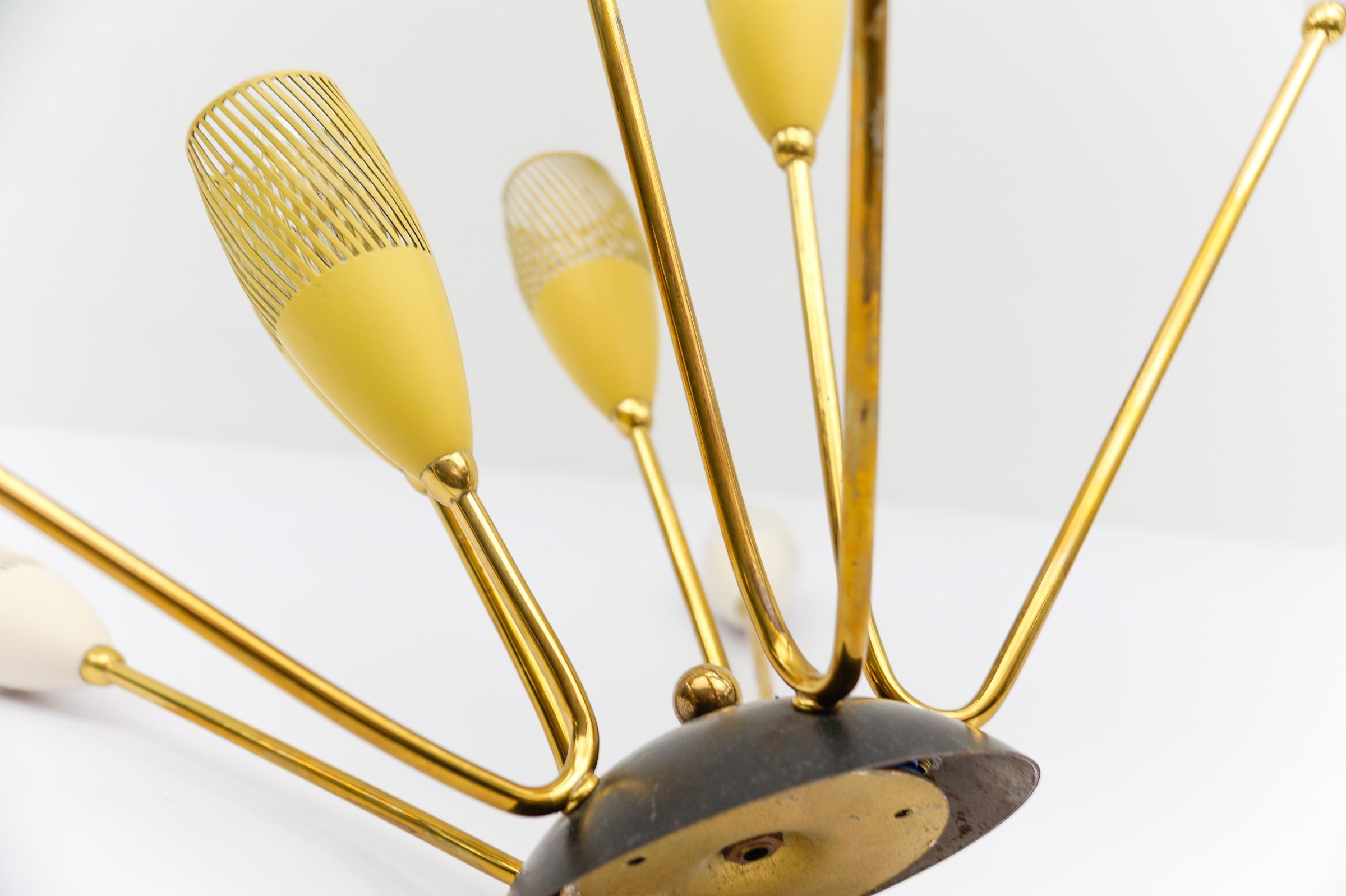 Applique ou plafonnier Sputnik à la manière d'Arteluce, Italie, années 1950 en vente 9