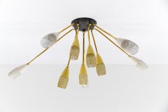 Sputnik Wall or Ceiling Lamp in the Manner of Arteluce, Italy, 1950s