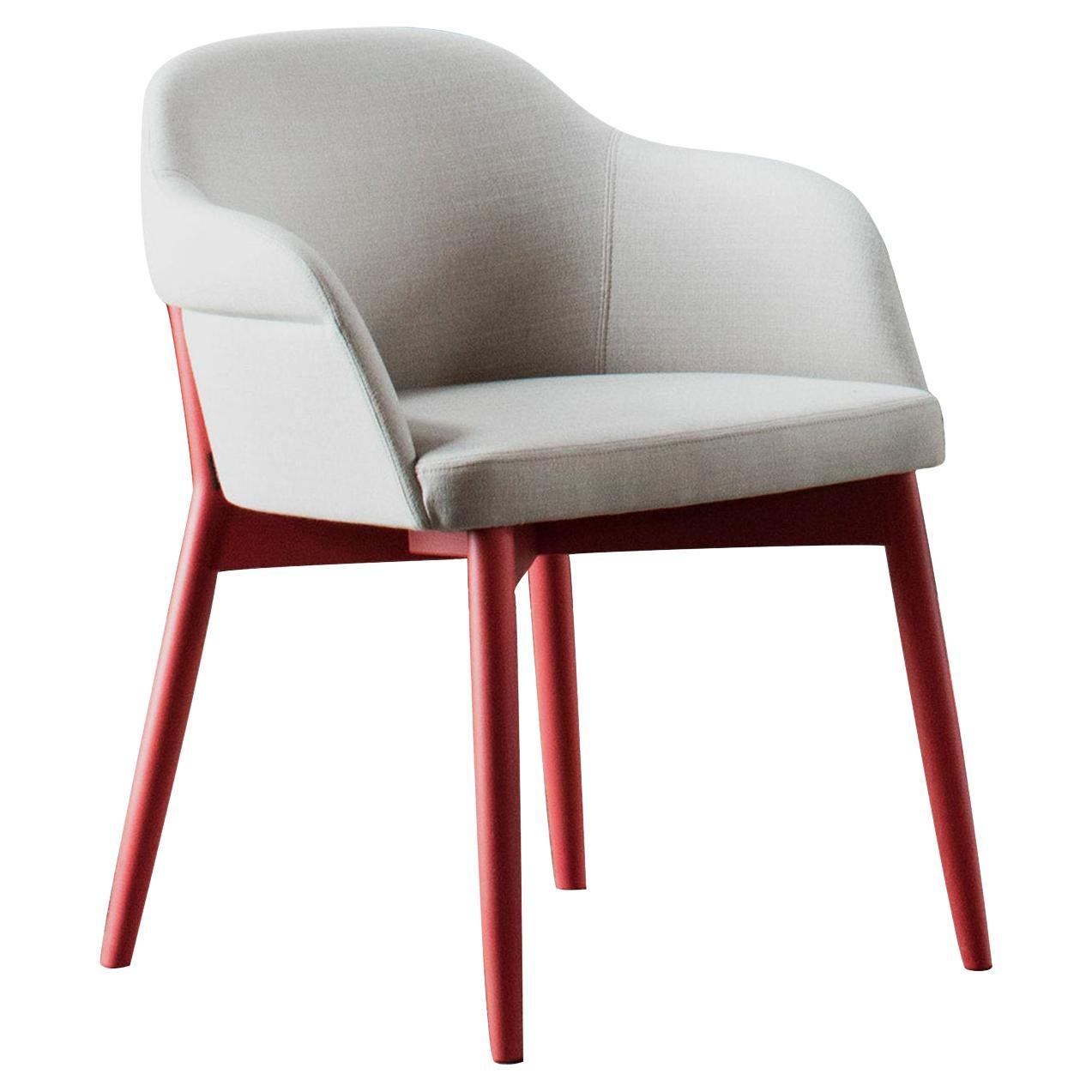 Spy 650 White and Red Armchair by Emilio Nanni