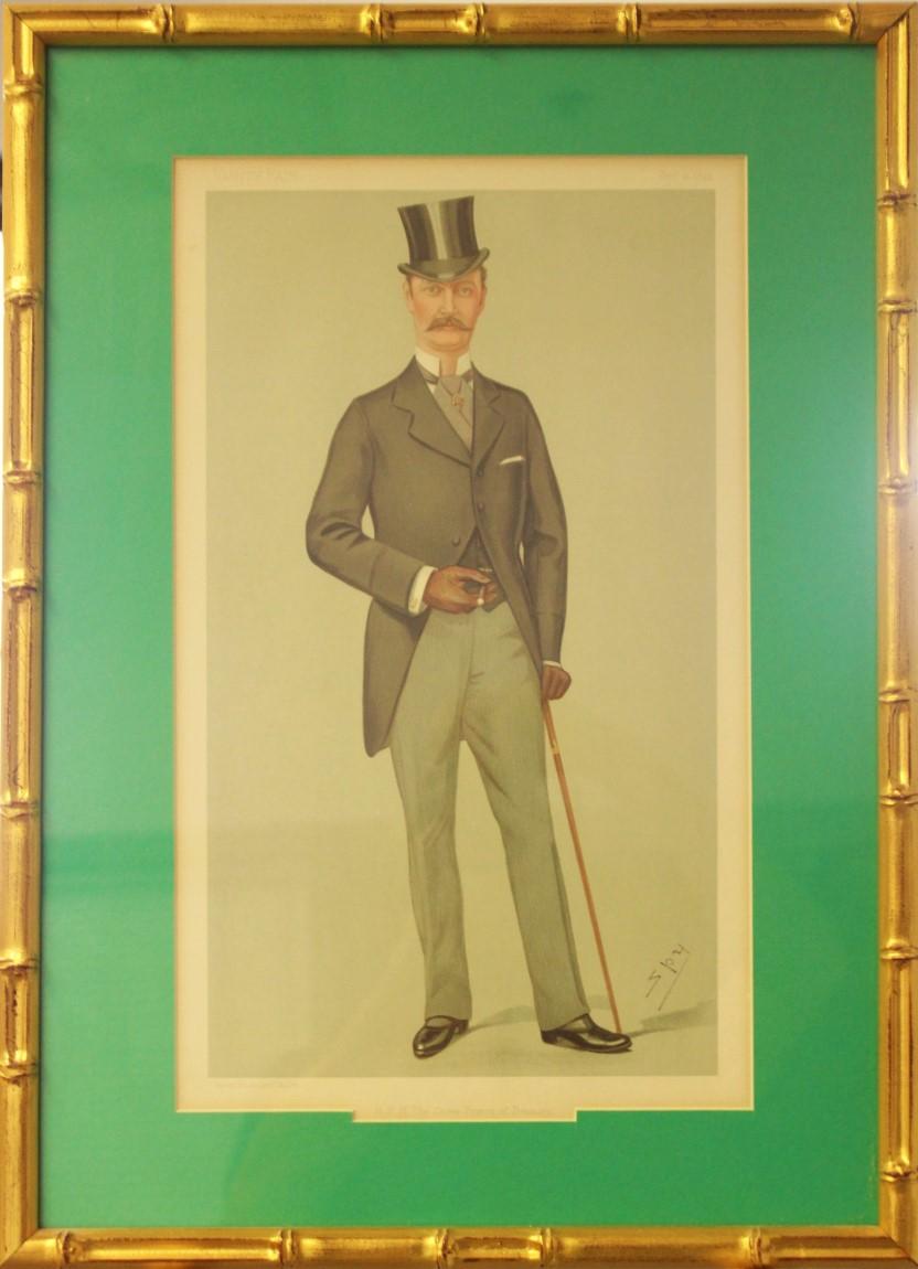 H.R.H. The Crown Prince of Denmark 1885 von Sir Leslie Ward – Print von "Spy" aka Sir Leslie Ward 