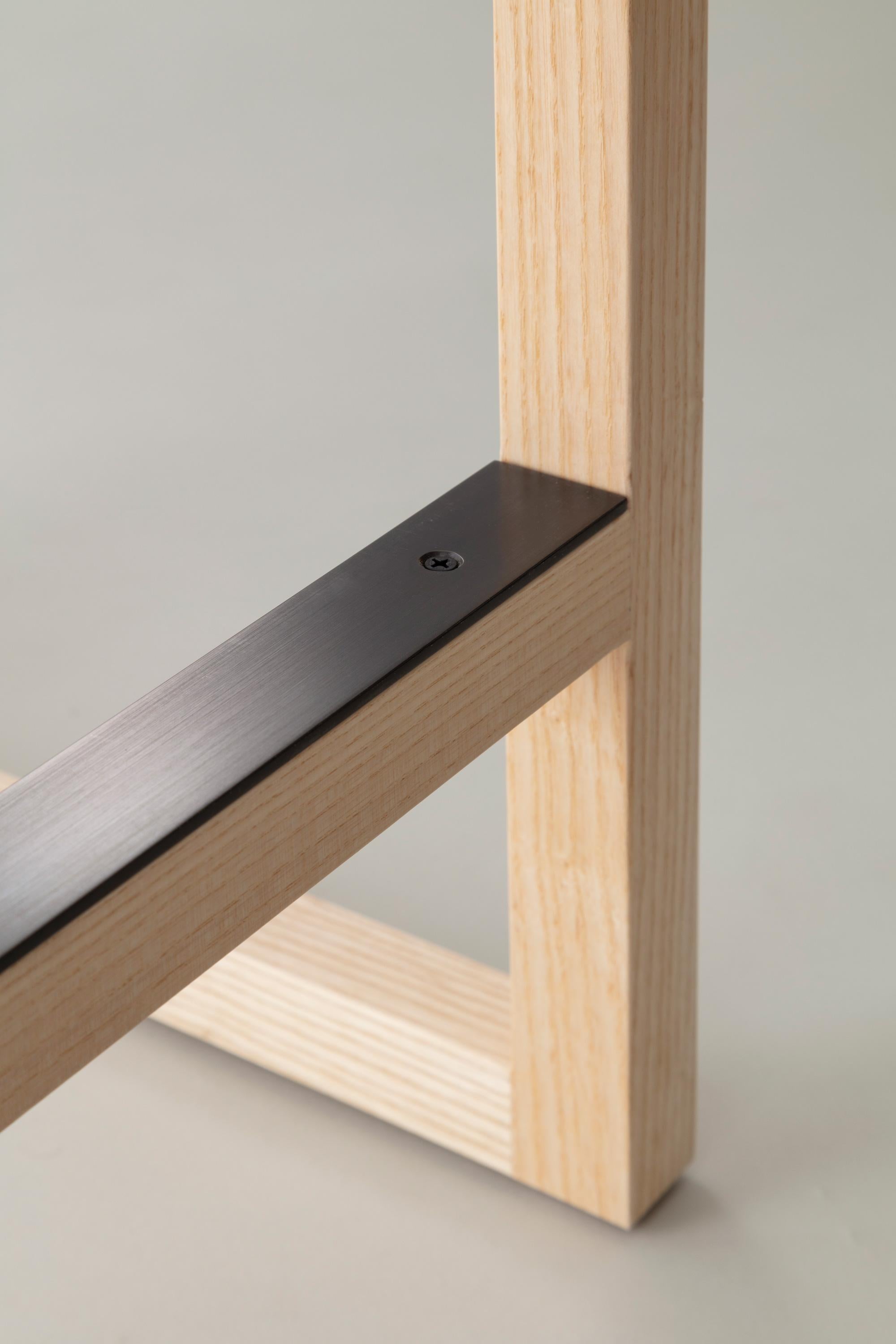 SQ Counter Stool, Maple Hardwood, Brushed Nickel 7